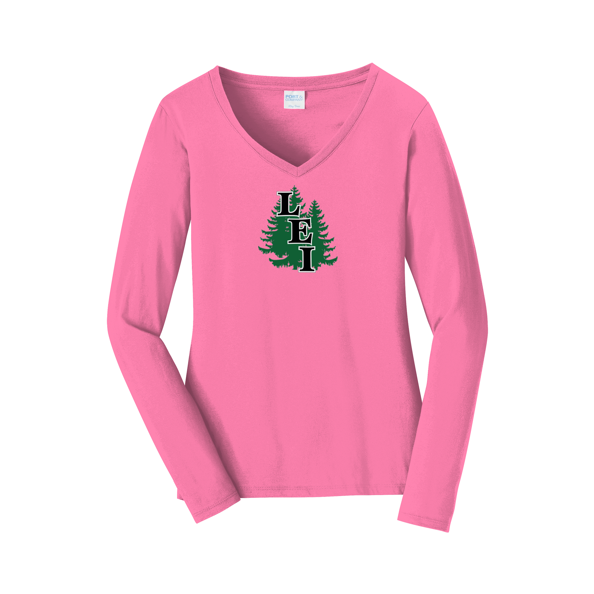 leisite-womens-long-sleeve-v-neck-dtf-front-LPC450VLS-newpink-flat-front