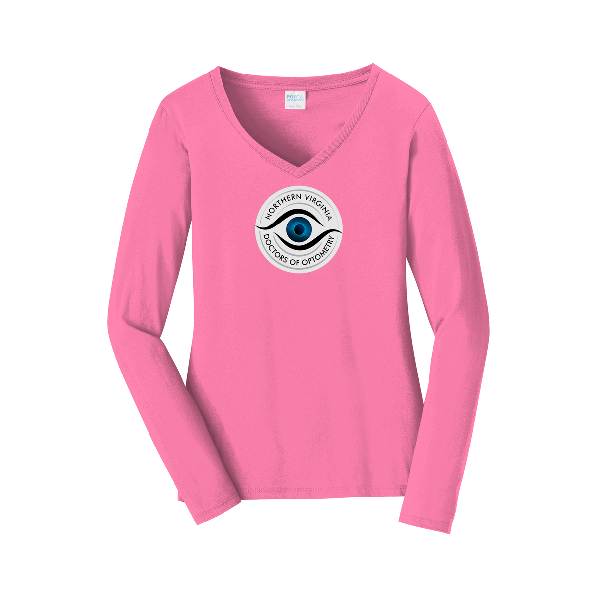 novaeyedocs-womens-long-sleeve-v-neck-dtf-front-LPC450VLS-newpink-flat-front