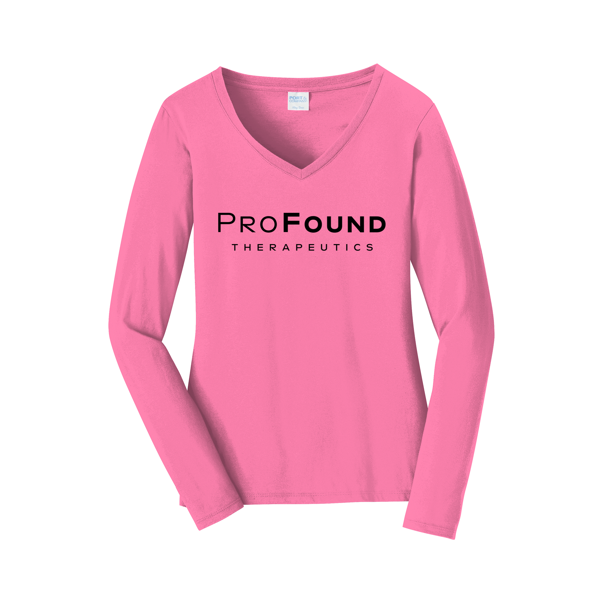 profoundtx-womens-long-sleeve-v-neck-dtf-front-LPC450VLS-newpink-flat-front