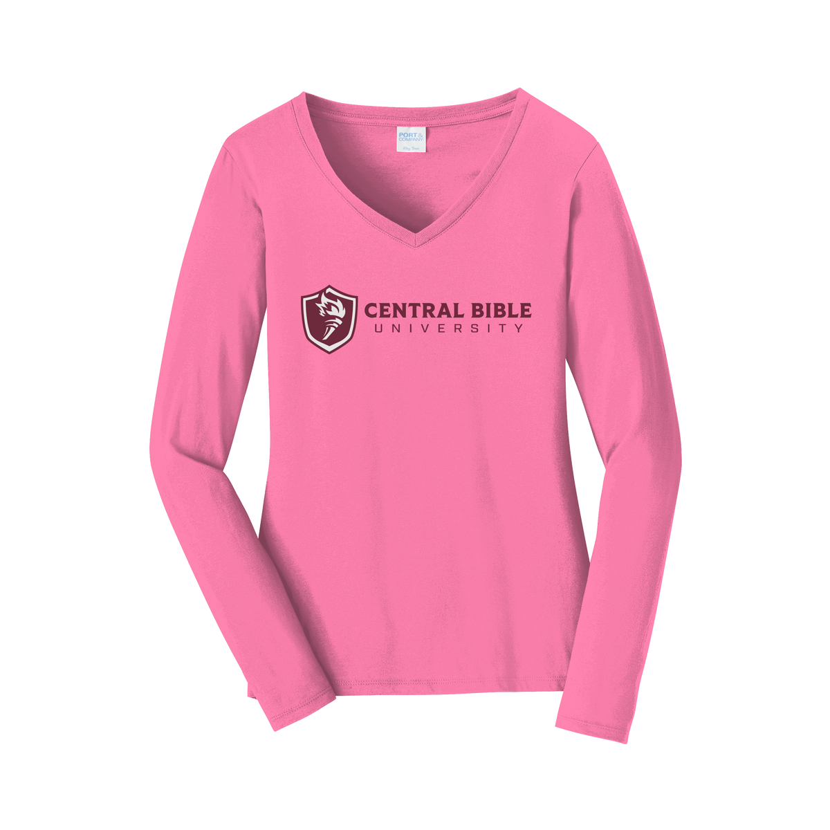 centralbible-womens-long-sleeve-v-neck-dtf-front-LPC450VLS-newpink-flat-front