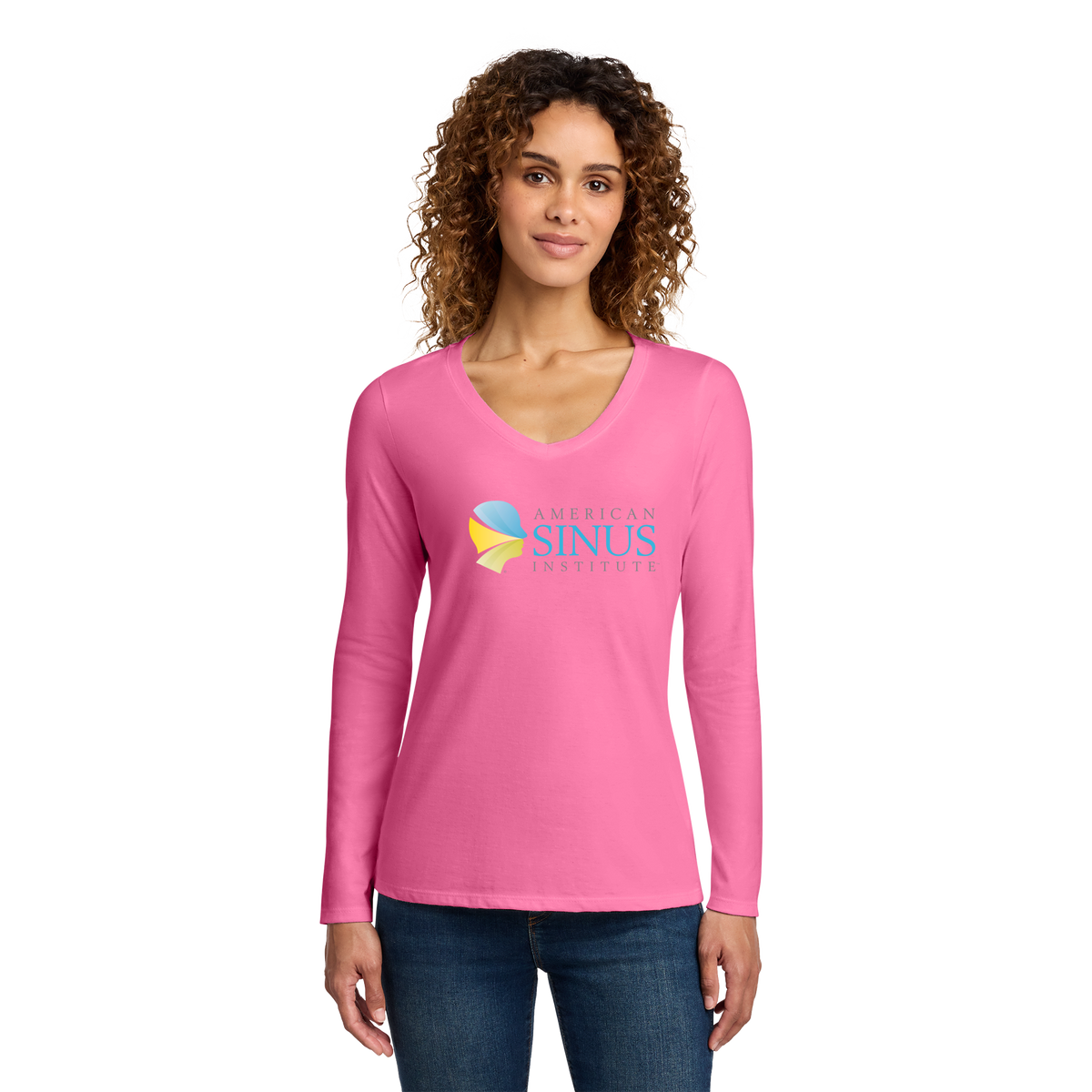 americansinus-womens-long-sleeve-v-neck-primary-mockup