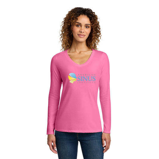 americansinus-womens-long-sleeve-v-neck-primary-mockup