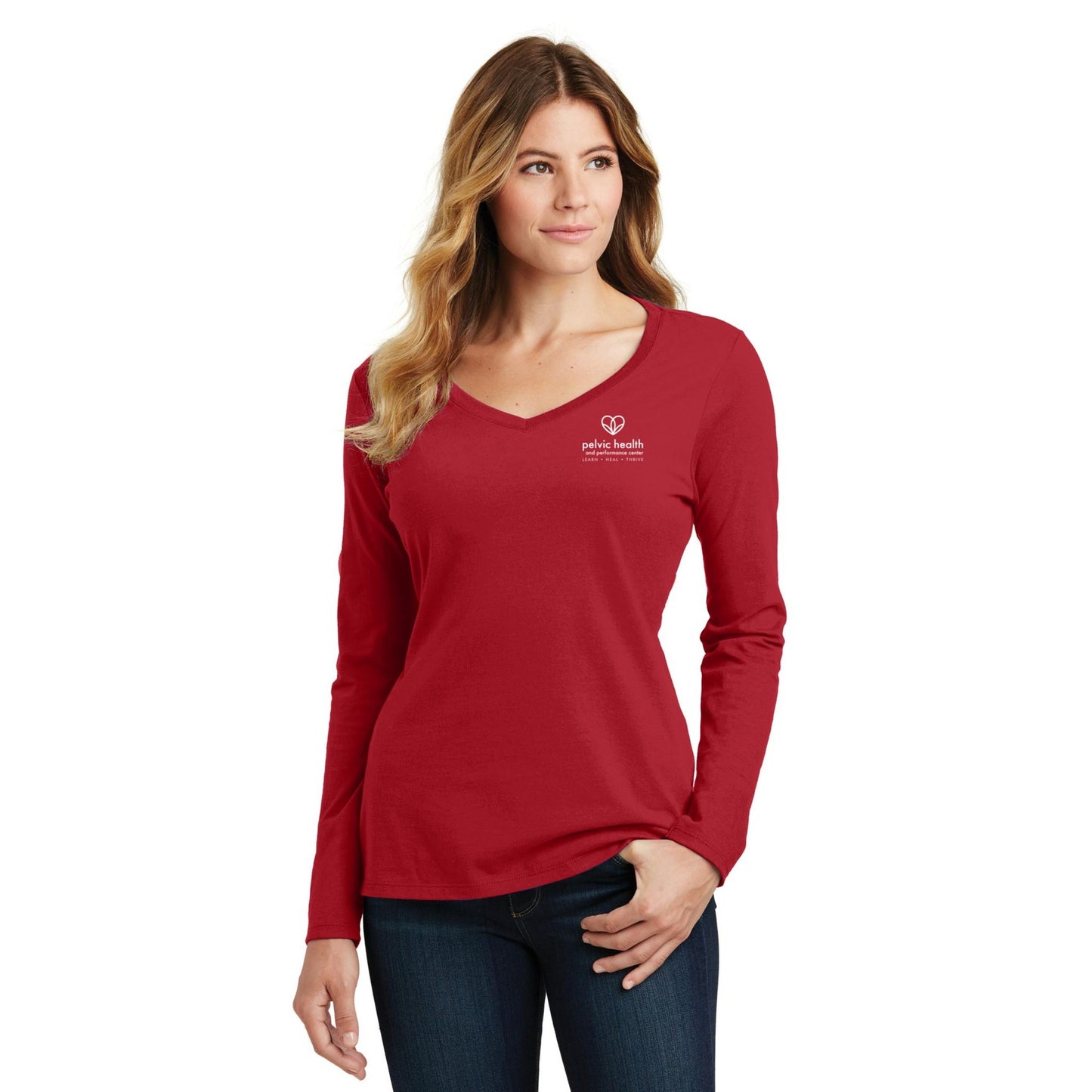 Pelvic Health Women's Long Sleeve V-Neck Tee