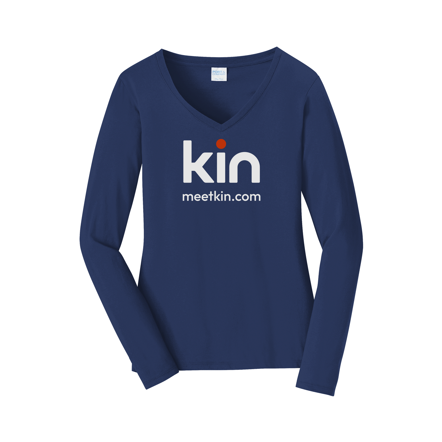 kin-womens-long-sleeve-v-neck-dtf-front-LPC450VLS-teamnavy-flat-front