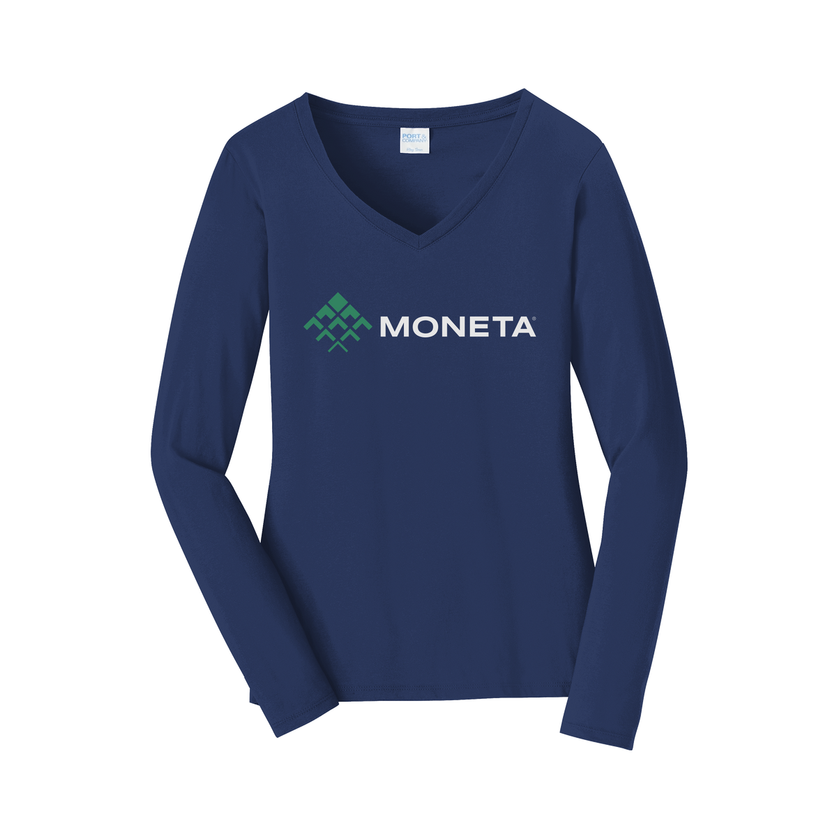 monetagroup-womens-long-sleeve-v-neck-dtf-front-LPC450VLS-teamnavy-flat-front