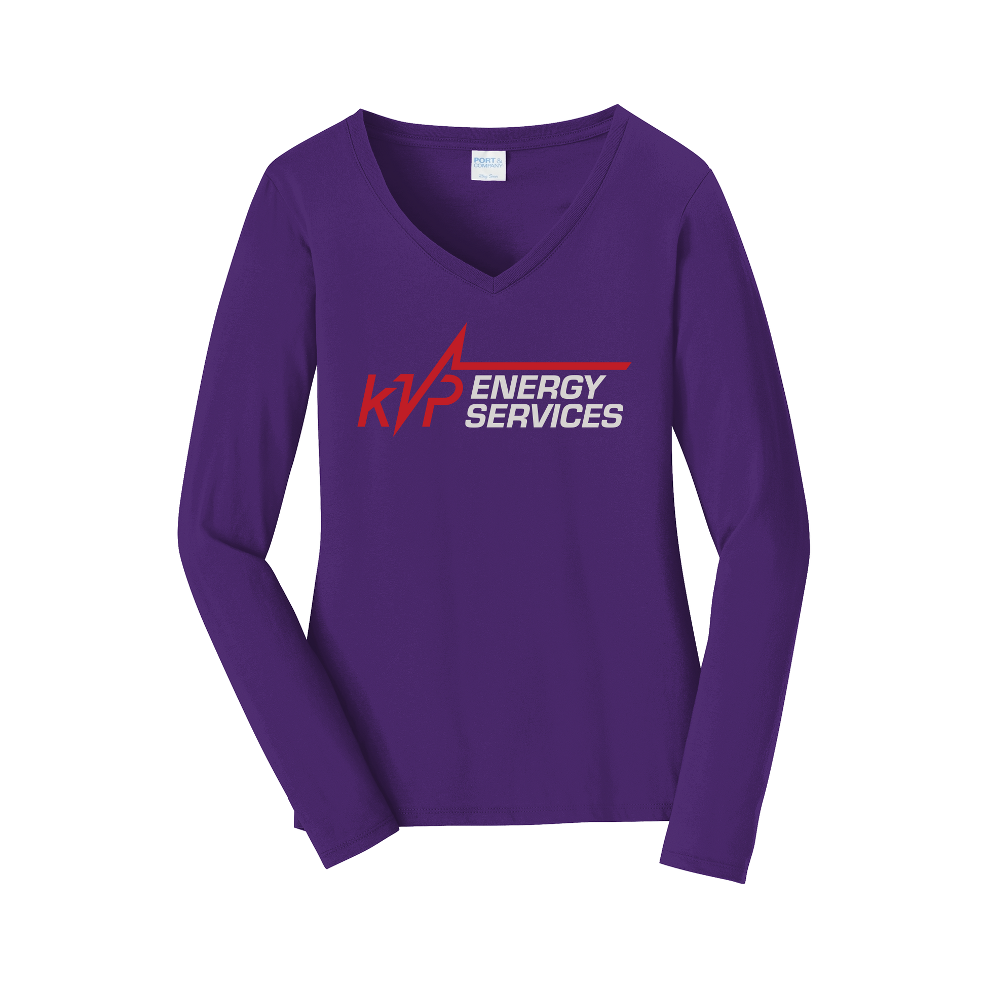 kvpenergy-womens-long-sleeve-v-neck-dtf-front-LPC450VLS-teampurple-flat-front