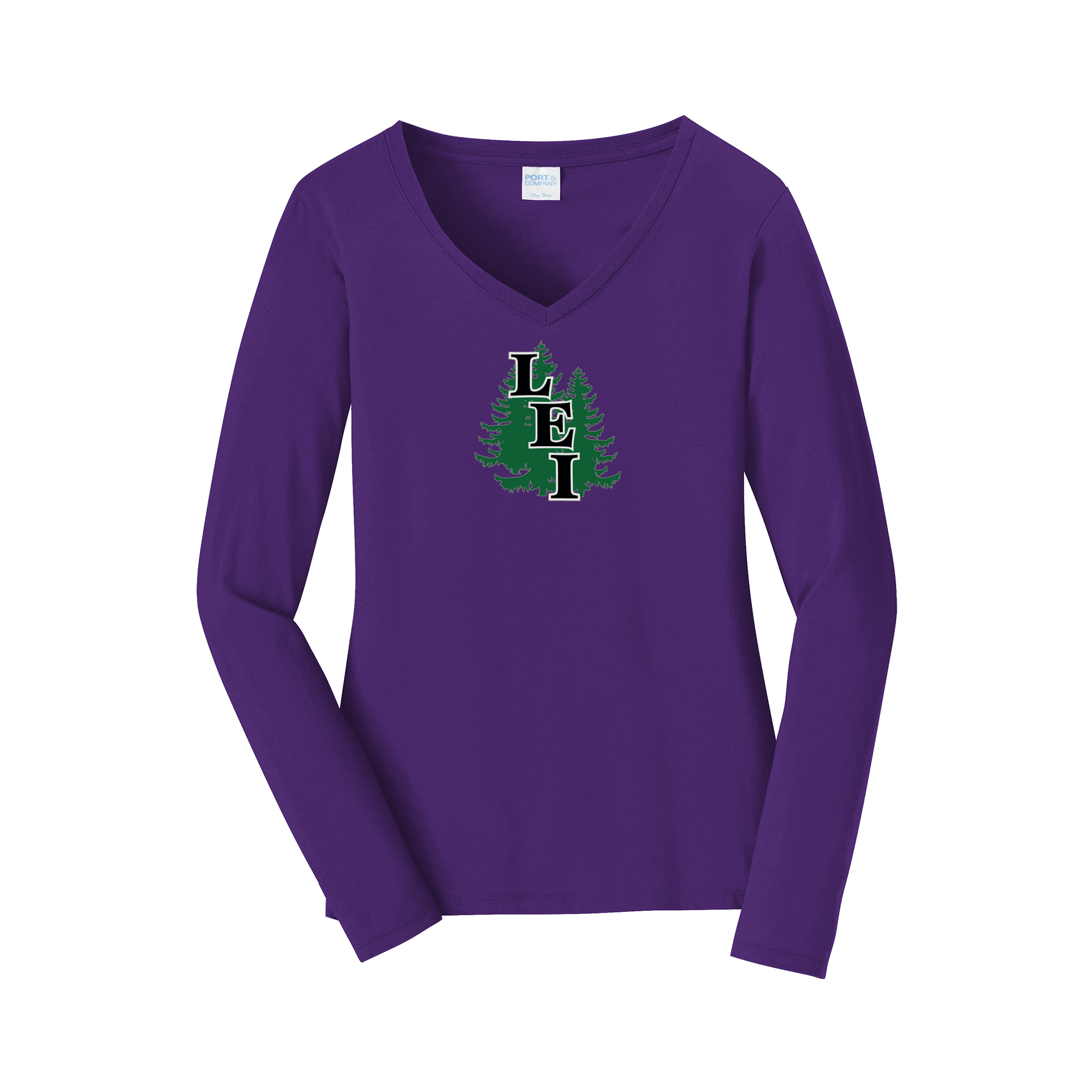 leisite-womens-long-sleeve-v-neck-dtf-front-LPC450VLS-teampurple-flat-front