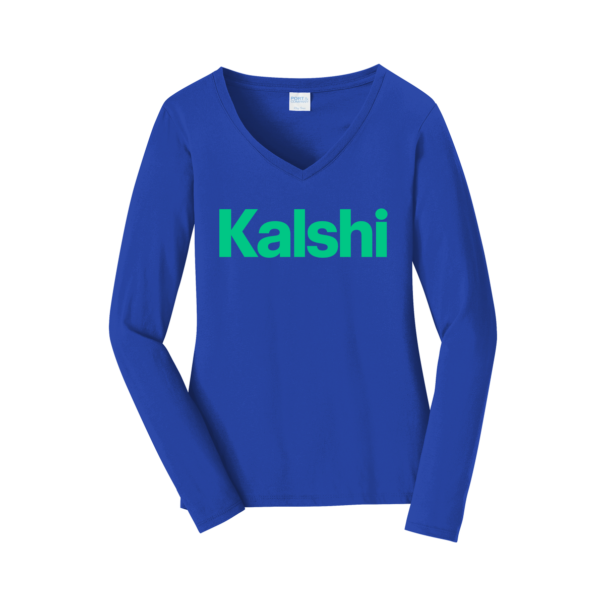 kalshi-womens-long-sleeve-v-neck-dtf-front-LPC450VLS-trueroyal-flat-front