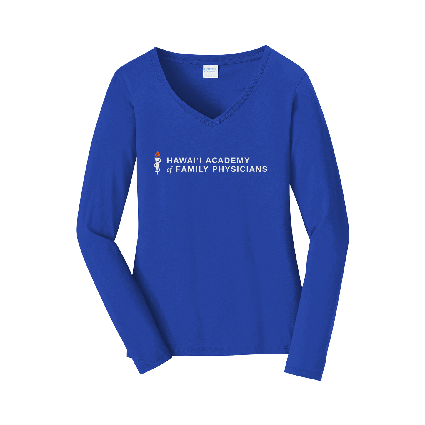 hafp-womens-long-sleeve-v-neck-dtf-front-LPC450VLS-trueroyal-flat-front