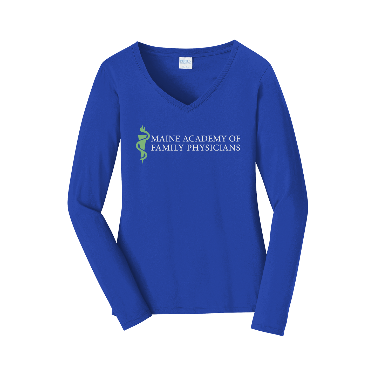 maineafp-womens-long-sleeve-v-neck-dtf-front-LPC450VLS-trueroyal-flat-front