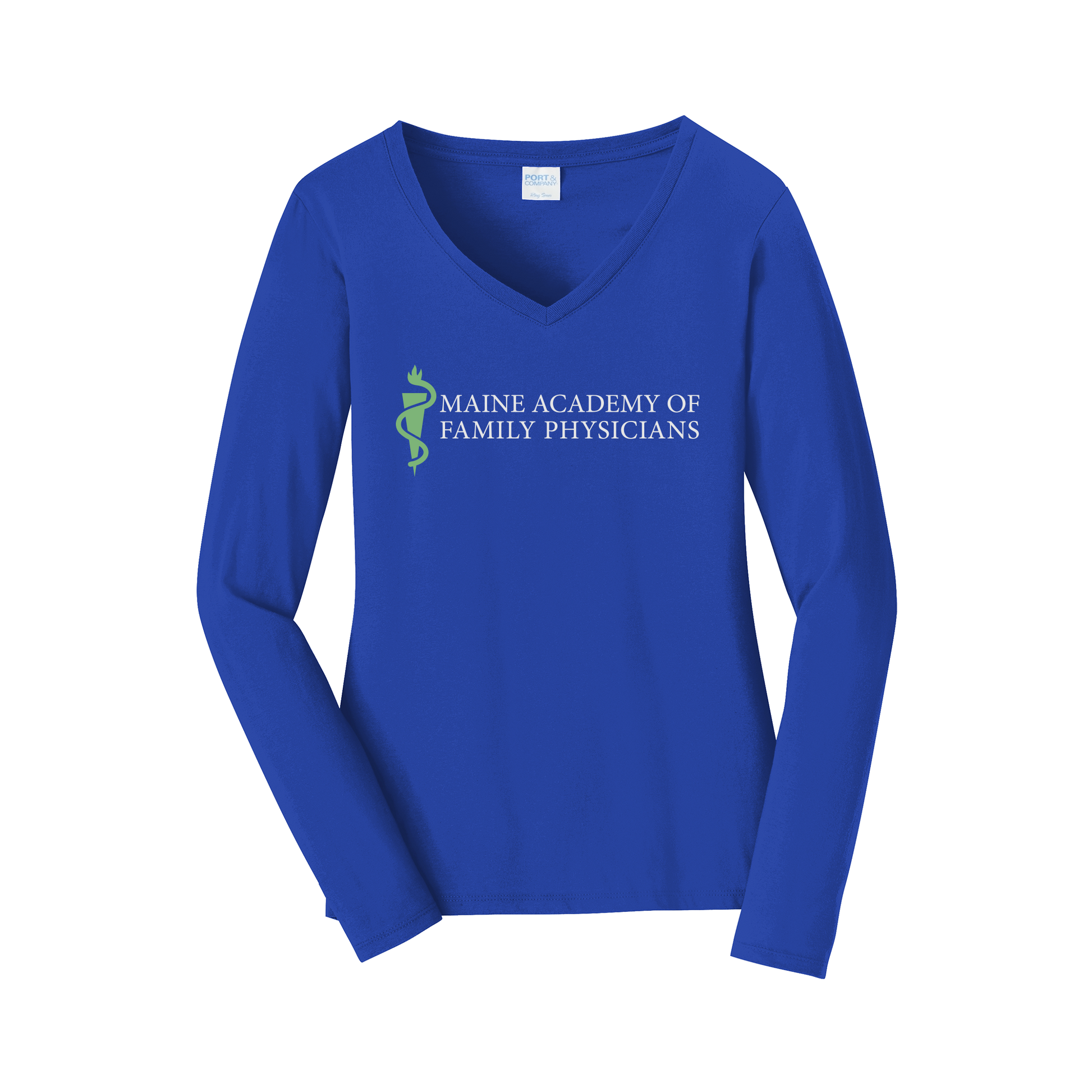 maineafp-womens-long-sleeve-v-neck-dtf-front-LPC450VLS-trueroyal-flat-front