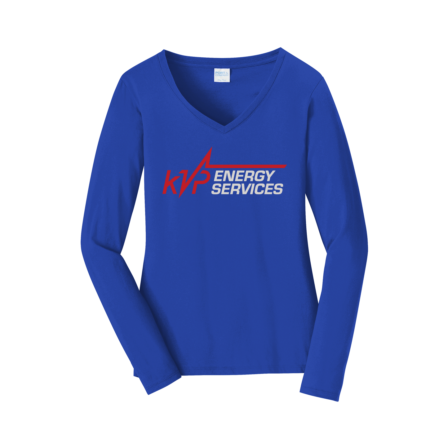 kvpenergy-womens-long-sleeve-v-neck-dtf-front-LPC450VLS-trueroyal-flat-front