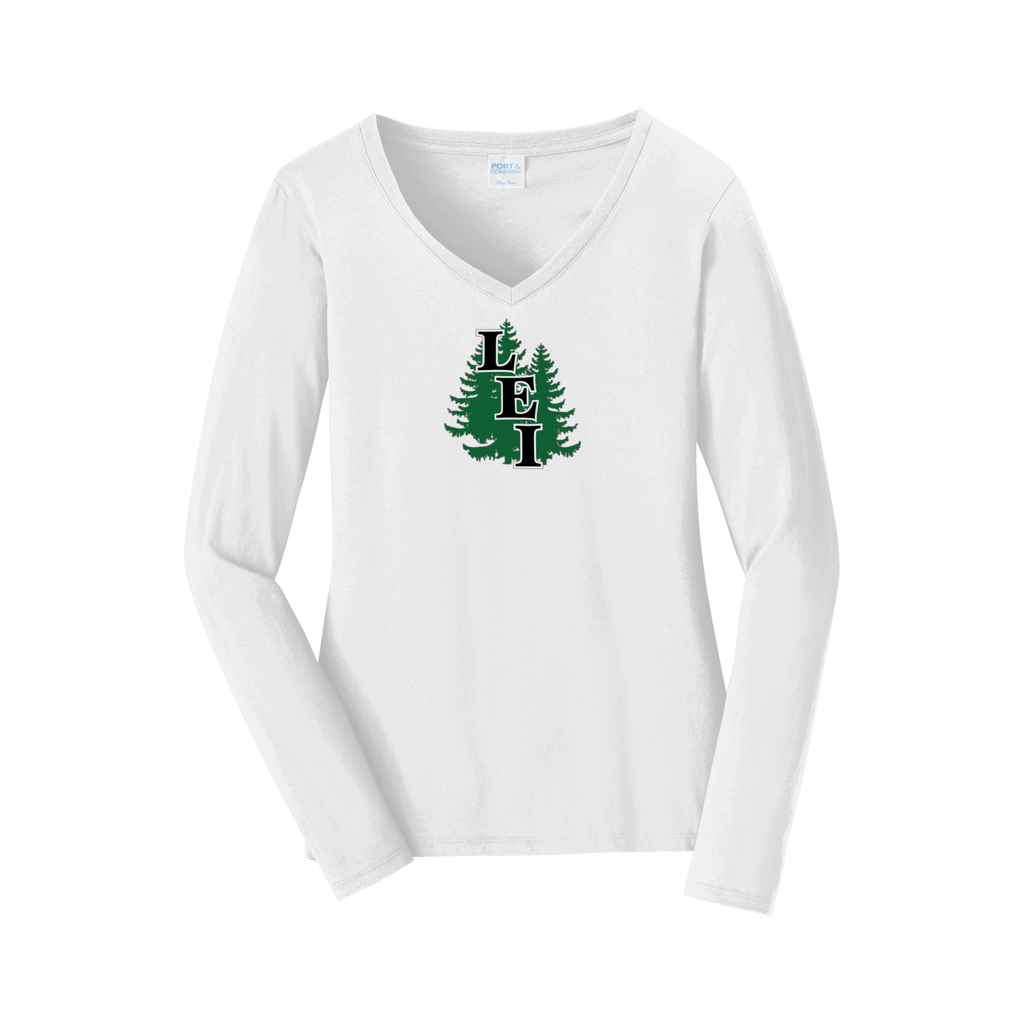 leisite-womens-long-sleeve-v-neck-dtf-front-LPC450VLS-white-flat-front