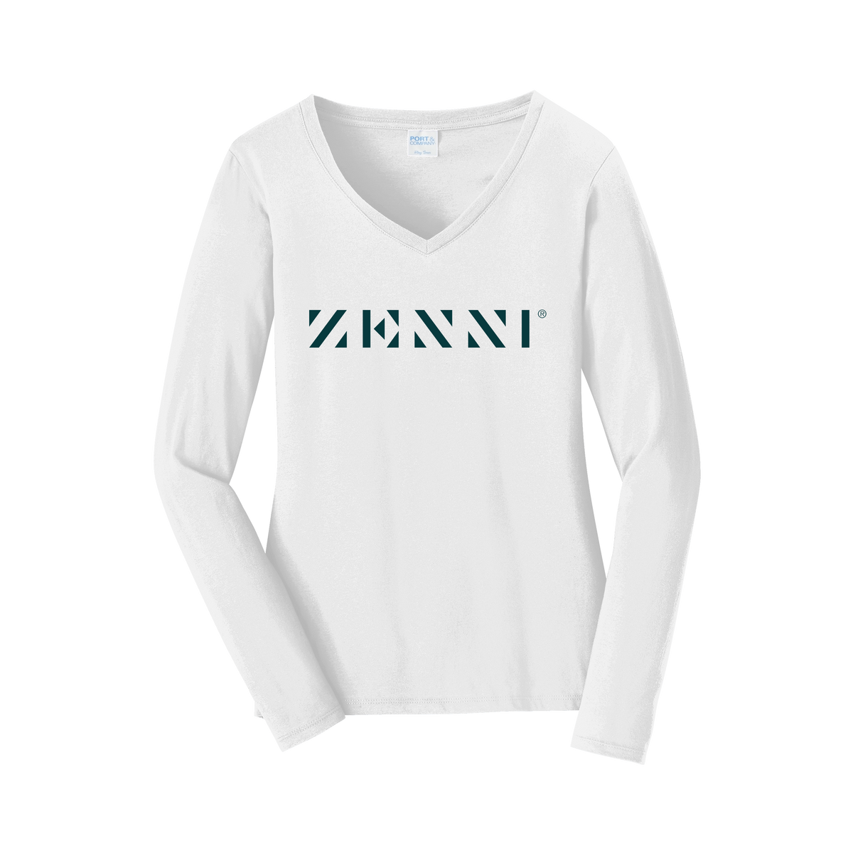 zennioptical-womens-long-sleeve-v-neck-dtf-front-LPC450VLS-white-flat-front