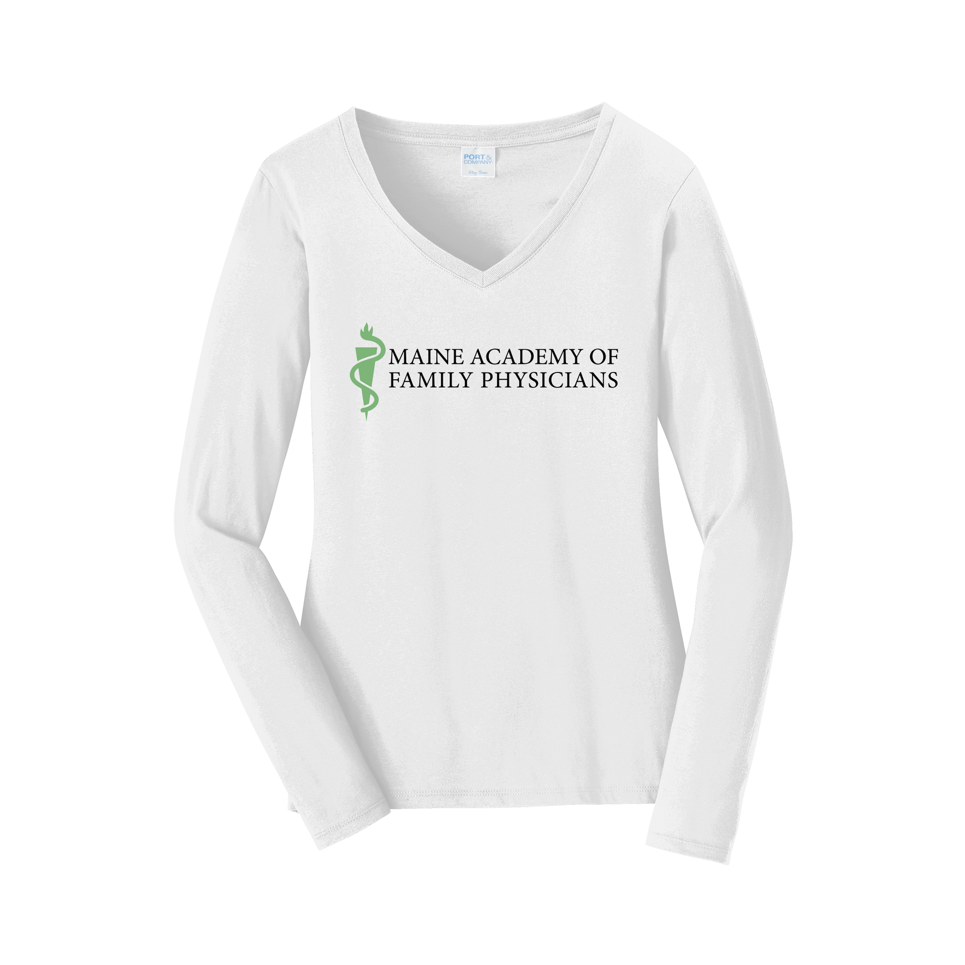 maineafp-womens-long-sleeve-v-neck-dtf-front-LPC450VLS-white-flat-front
