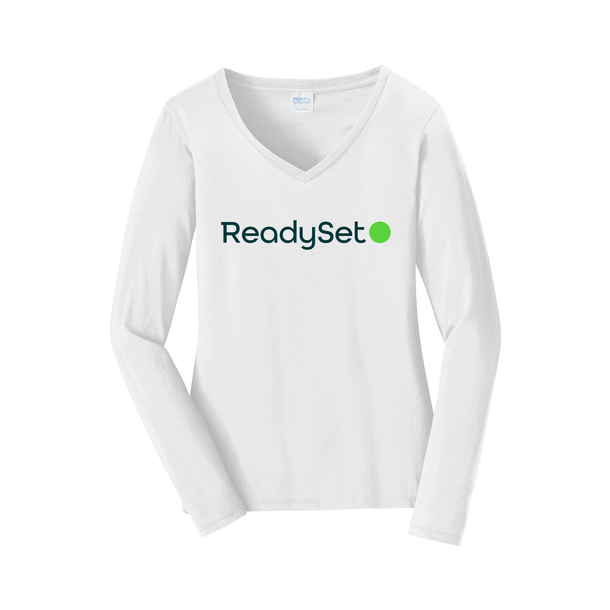 readysetsurgical-womens-long-sleeve-v-neck-dtf-front-LPC450VLS-white-flat-front