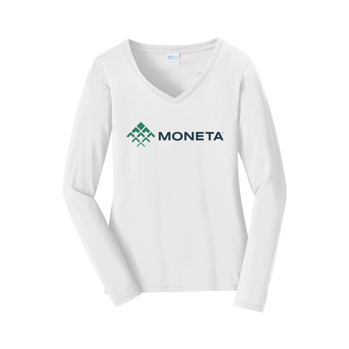 monetagroup-womens-long-sleeve-v-neck-dtf-front-LPC450VLS-white-flat-front
