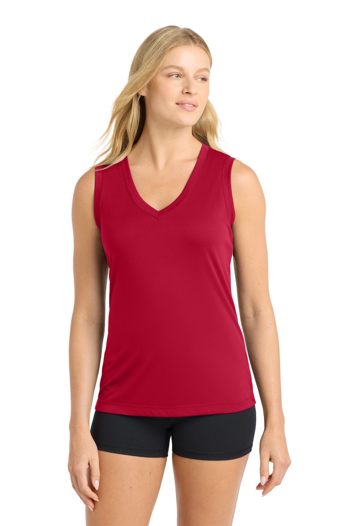Sport-Tek® Women's Sleeveless PosiCharge® Competitor™ V-Neck Tee. LST352