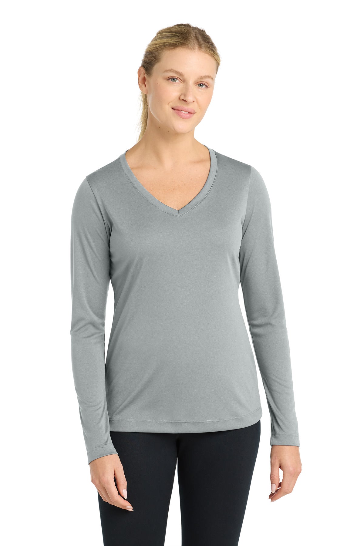 Sport-Tek® Women's Long Sleeve PosiCharge® Competitor™ V-Neck Tee. LST353LS