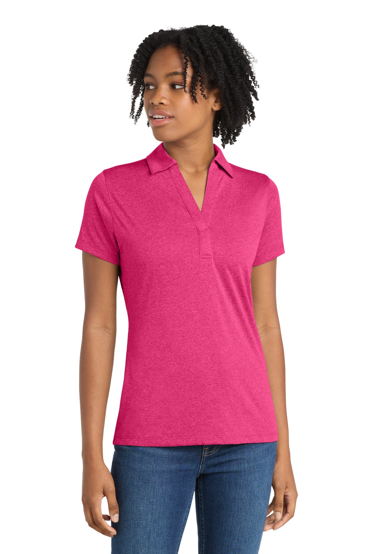 Sport-Tek® Women's Heather Contender™ Polo. LST660