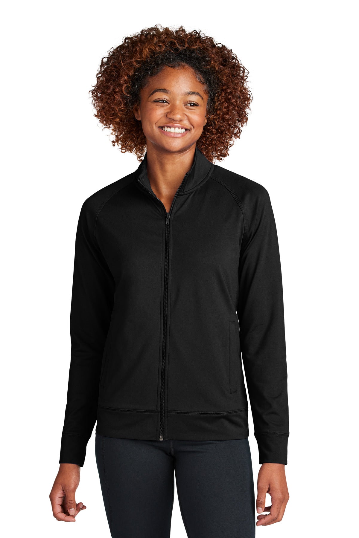 Sport-Tek® Women's Sport-Wick® Stretch Full-Zip Cadet Jacket