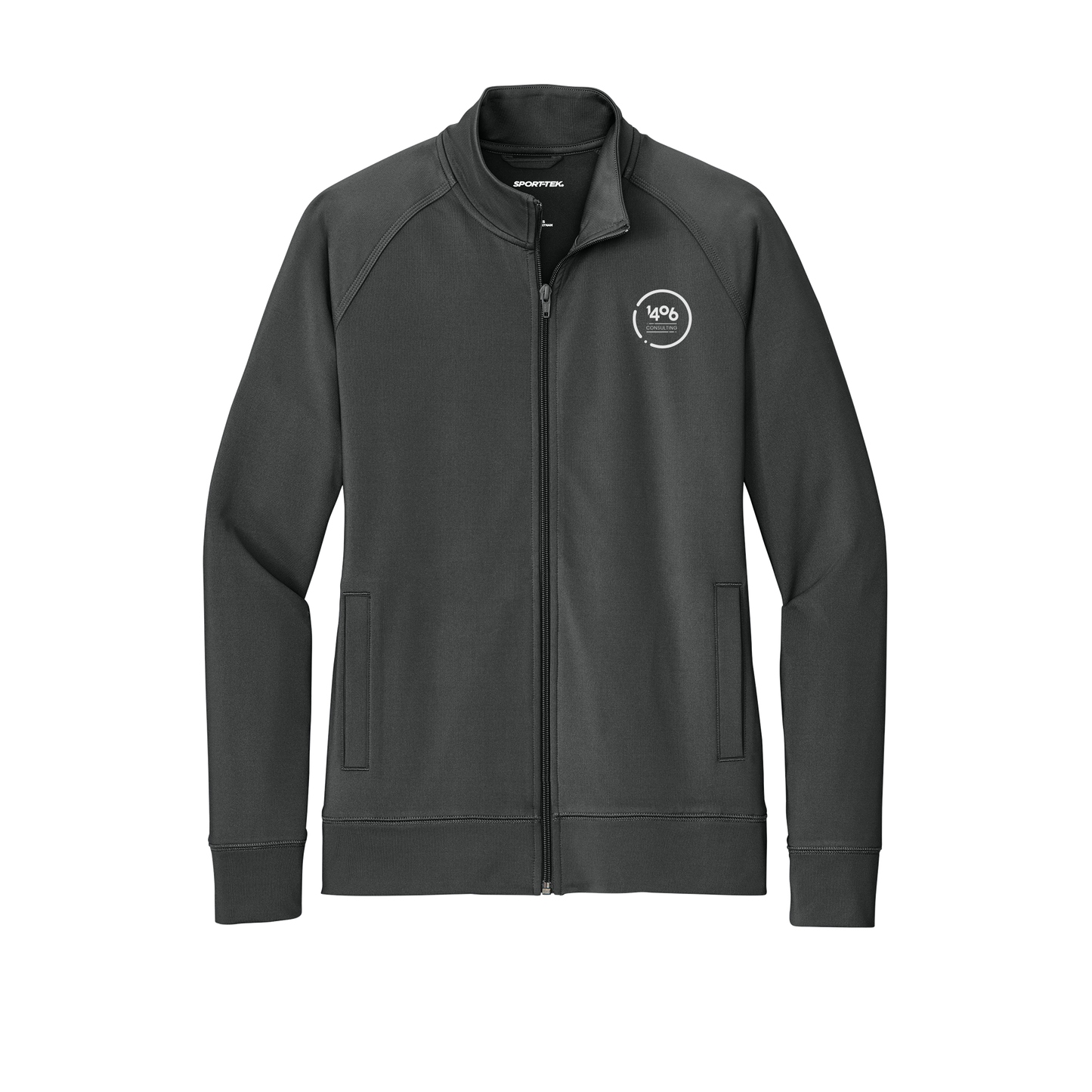 1406consulting-sport-tek-womens-cadet-jacket-embroidery-leftchest-LST857-charcoalgrey-flat-front