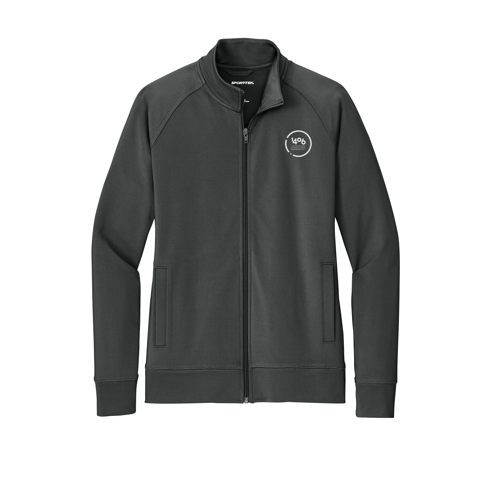 1406consulting-sport-tek-womens-cadet-jacket-embroidery-leftchest-LST857-charcoalgrey-flat-front