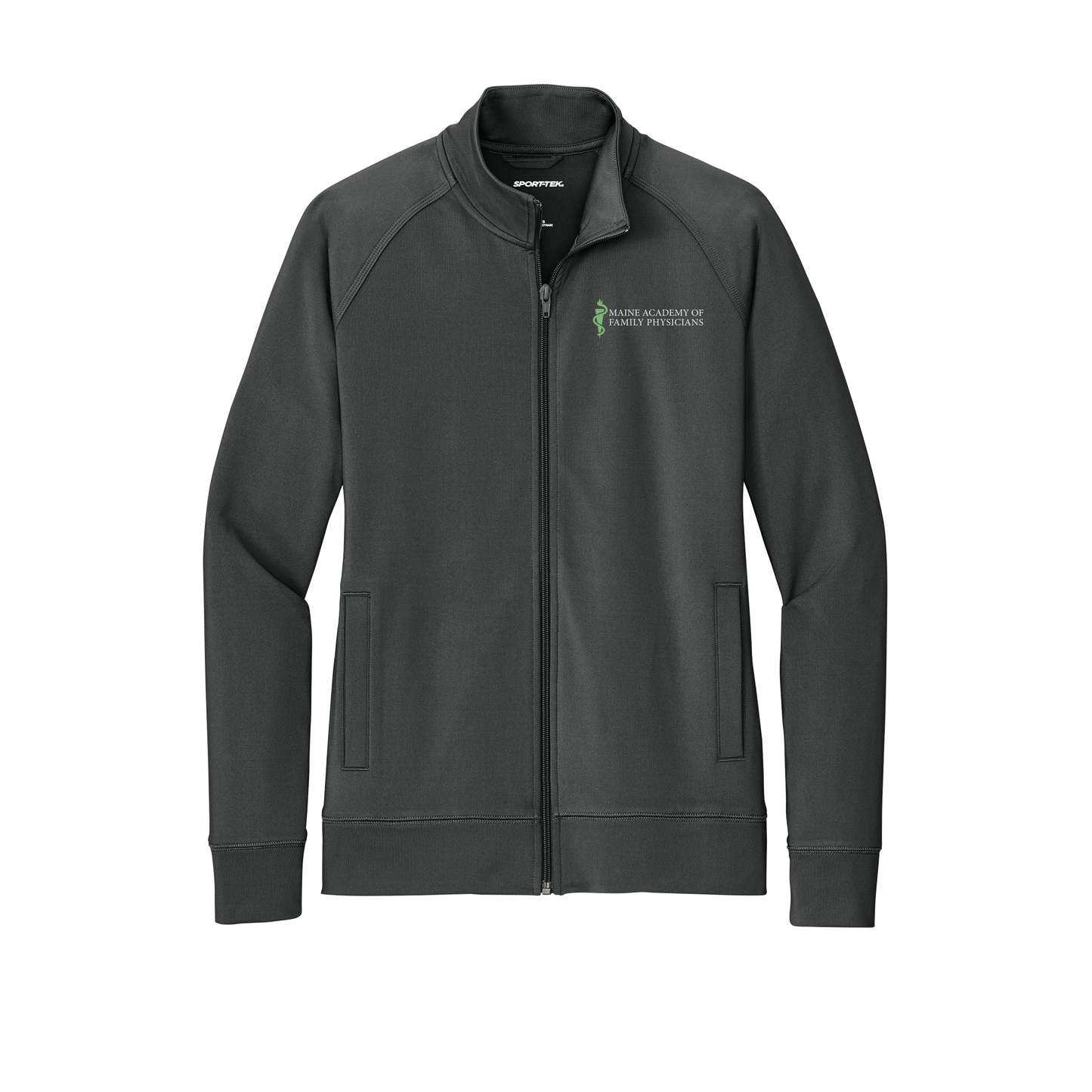 maineafp-sport-tek-womens-cadet-jacket-embroidery-leftchest-LST857-charcoalgrey-flat-front