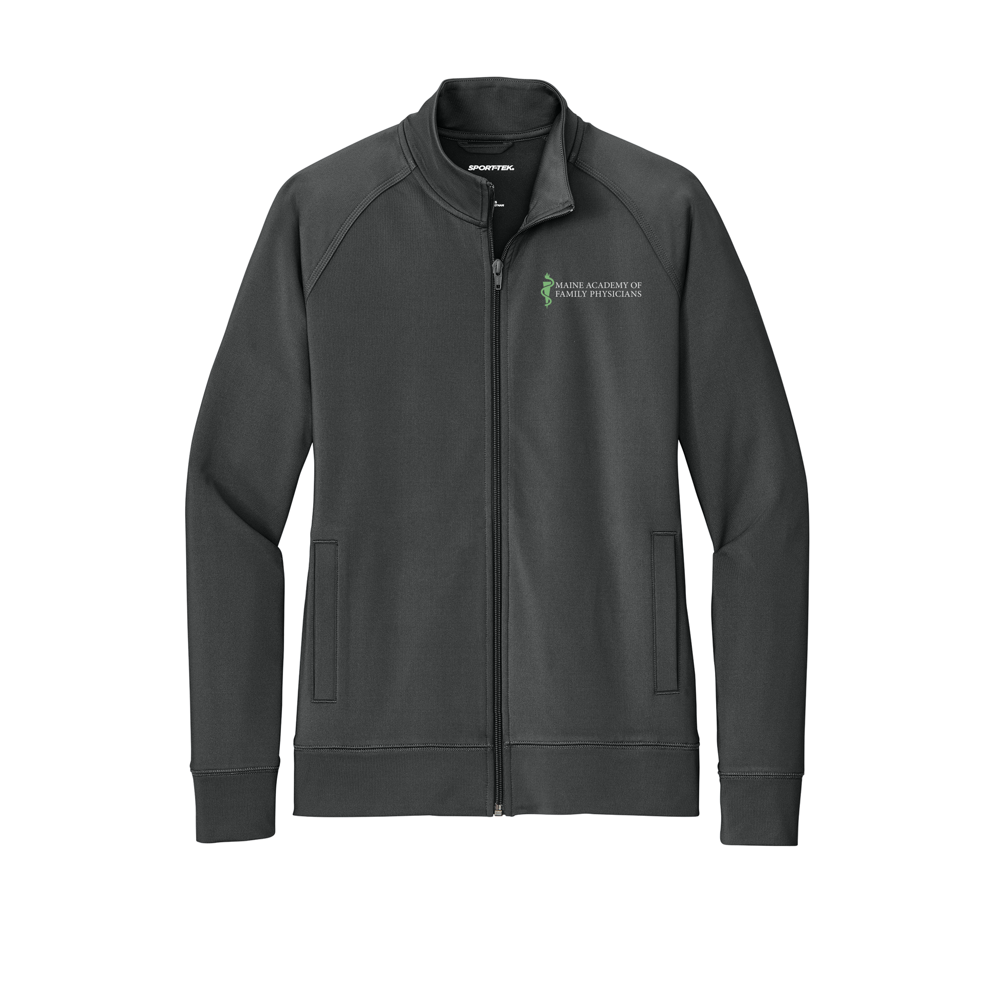 maineafp-sport-tek-womens-cadet-jacket-embroidery-leftchest-LST857-charcoalgrey-flat-front