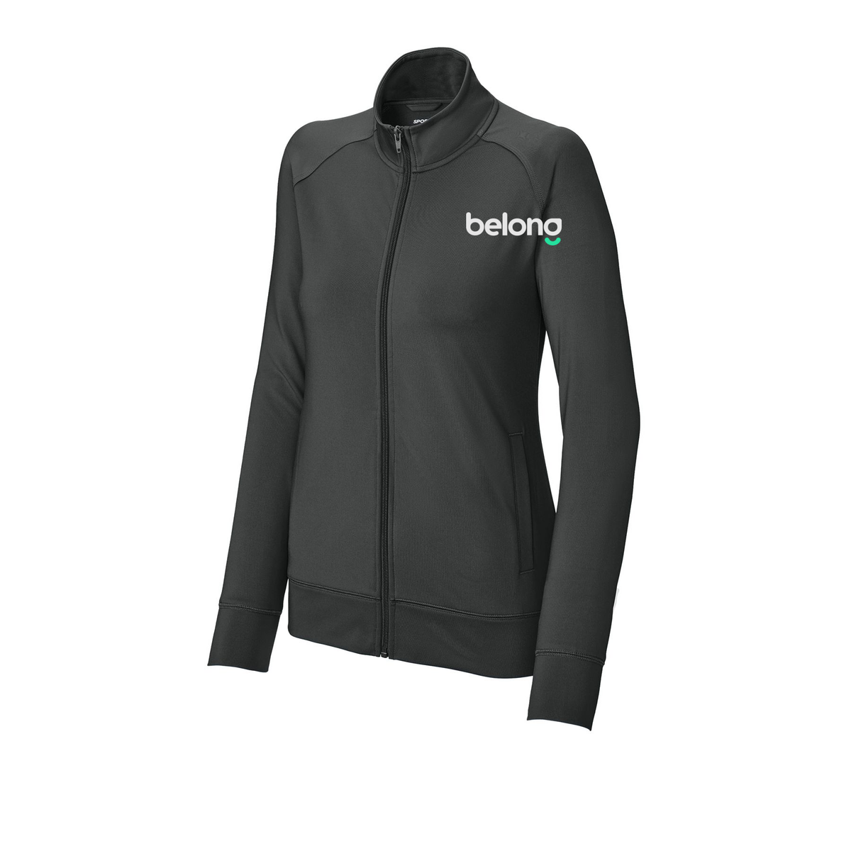 belonghome-sport-tek-womens-cadet-jacket-embroidery-leftchest-LST857-charcoalgrey-flat-front