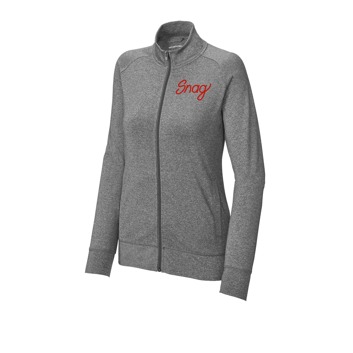 snagdelivery-sport-tek-womens-cadet-jacket-embroidery-leftchest-LST857-charcoalgreyheather-flat-front