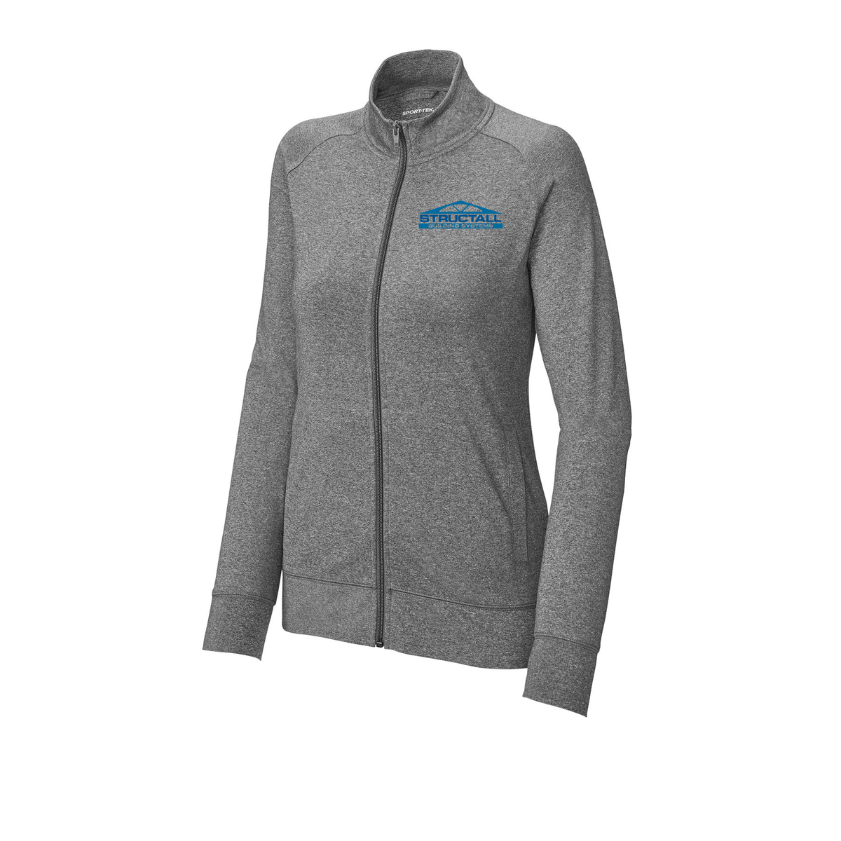 structall-sport-tek-womens-cadet-jacket-embroidery-leftchest-LST857-charcoalgreyheather-flat-front