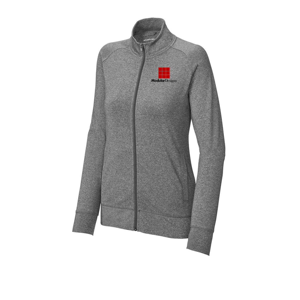 modulardesignsflooring-sport-tek-womens-cadet-jacket-embroidery-leftchest-LST857-charcoalgreyheather-flat-front