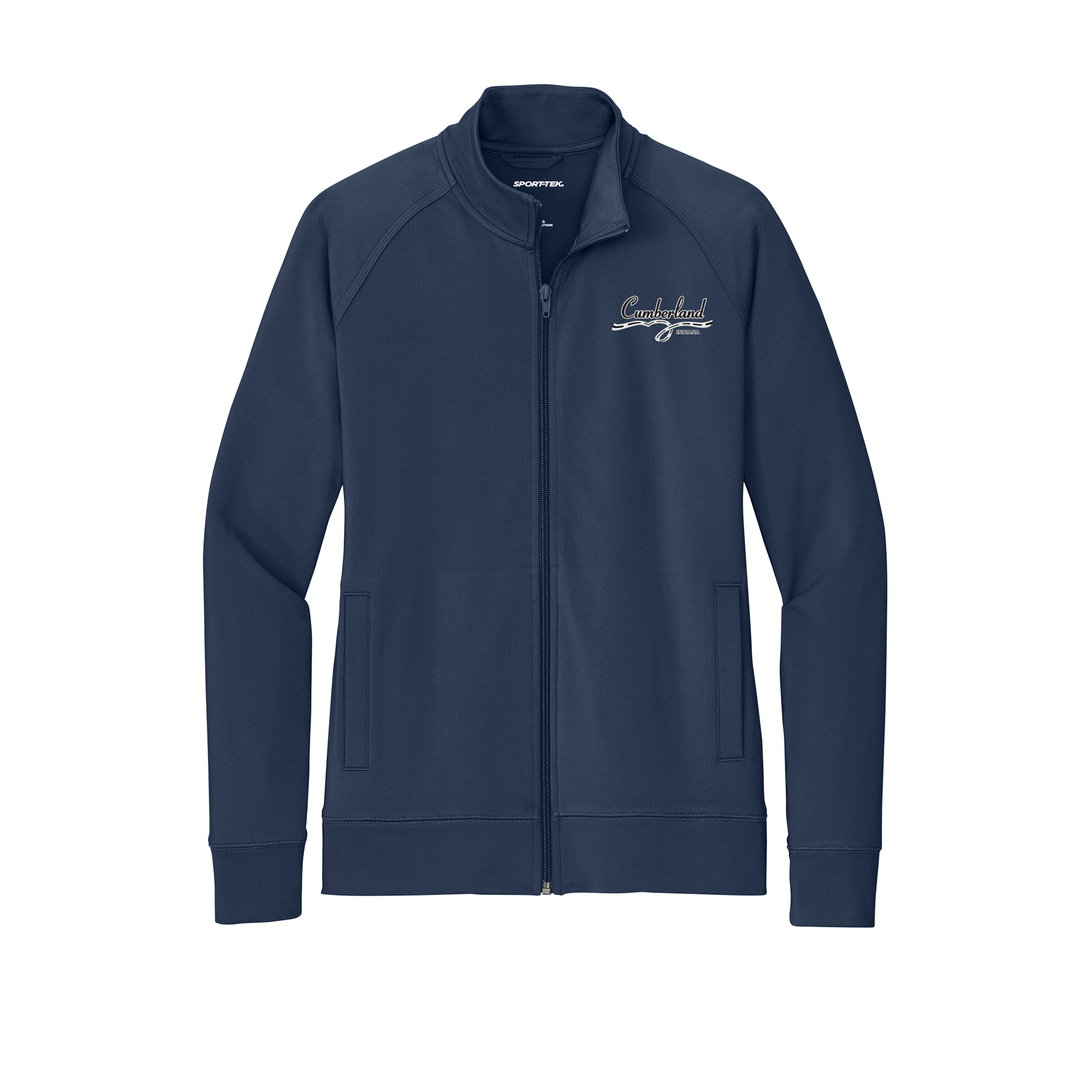 cumberland-sport-tek-womens-cadet-jacket-embroidery-leftchest-LST857-truenavy-flat-front