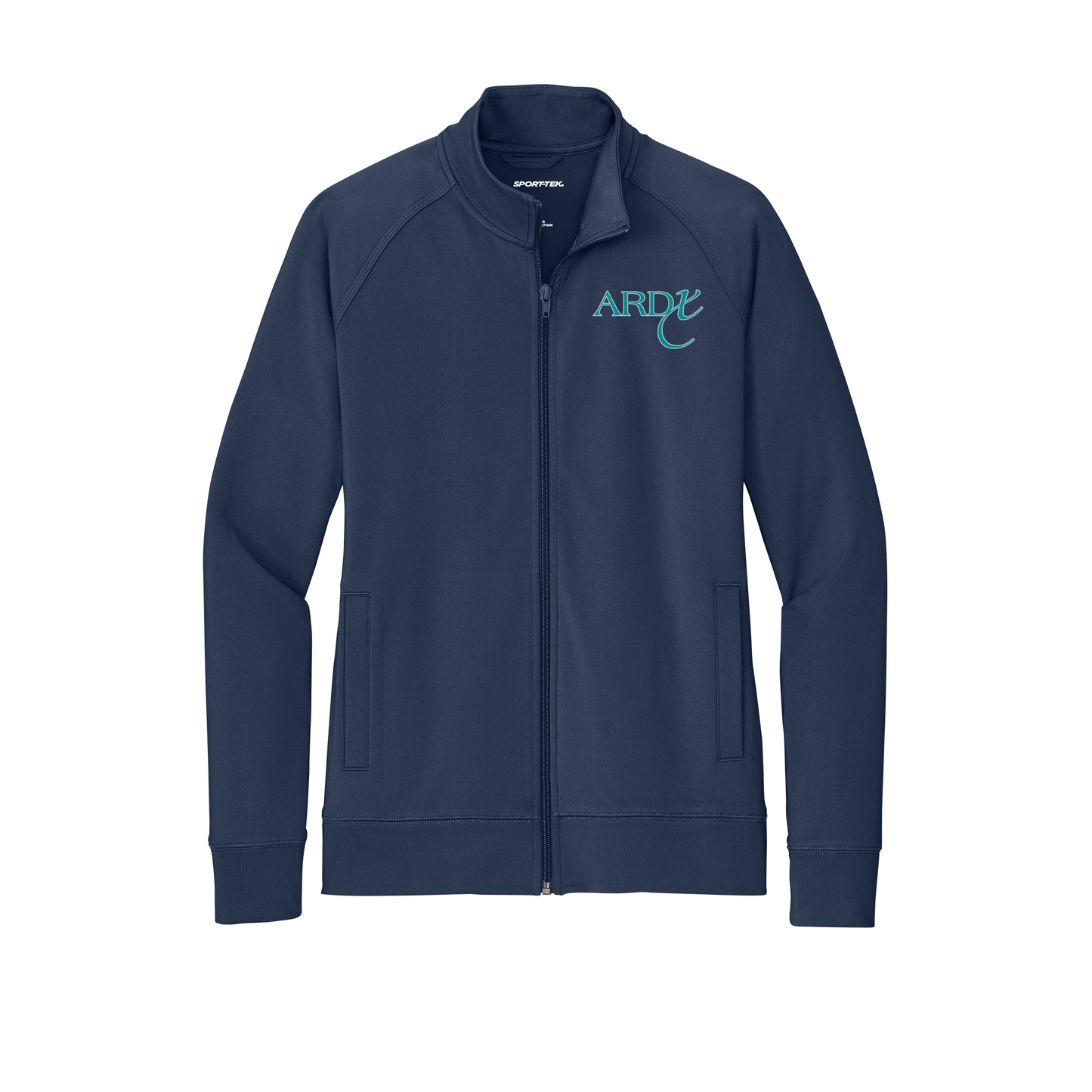 ardx-sport-tek-womens-cadet-jacket-embroidery-leftchest-LST857-truenavy-flat-front