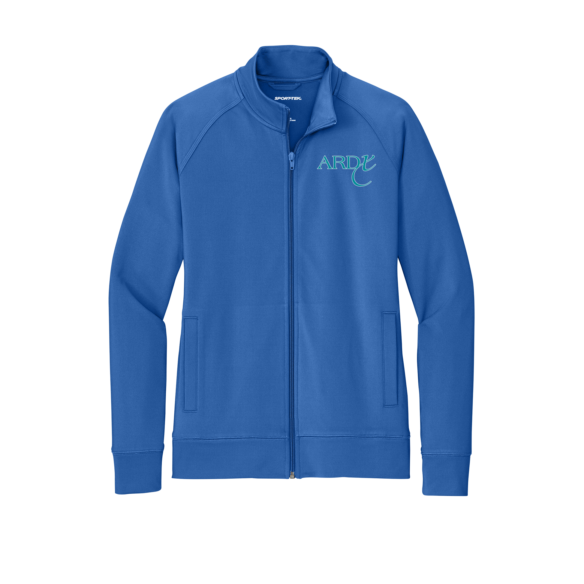 ardx-sport-tek-womens-cadet-jacket-embroidery-leftchest-LST857-trueroyal-flat-front