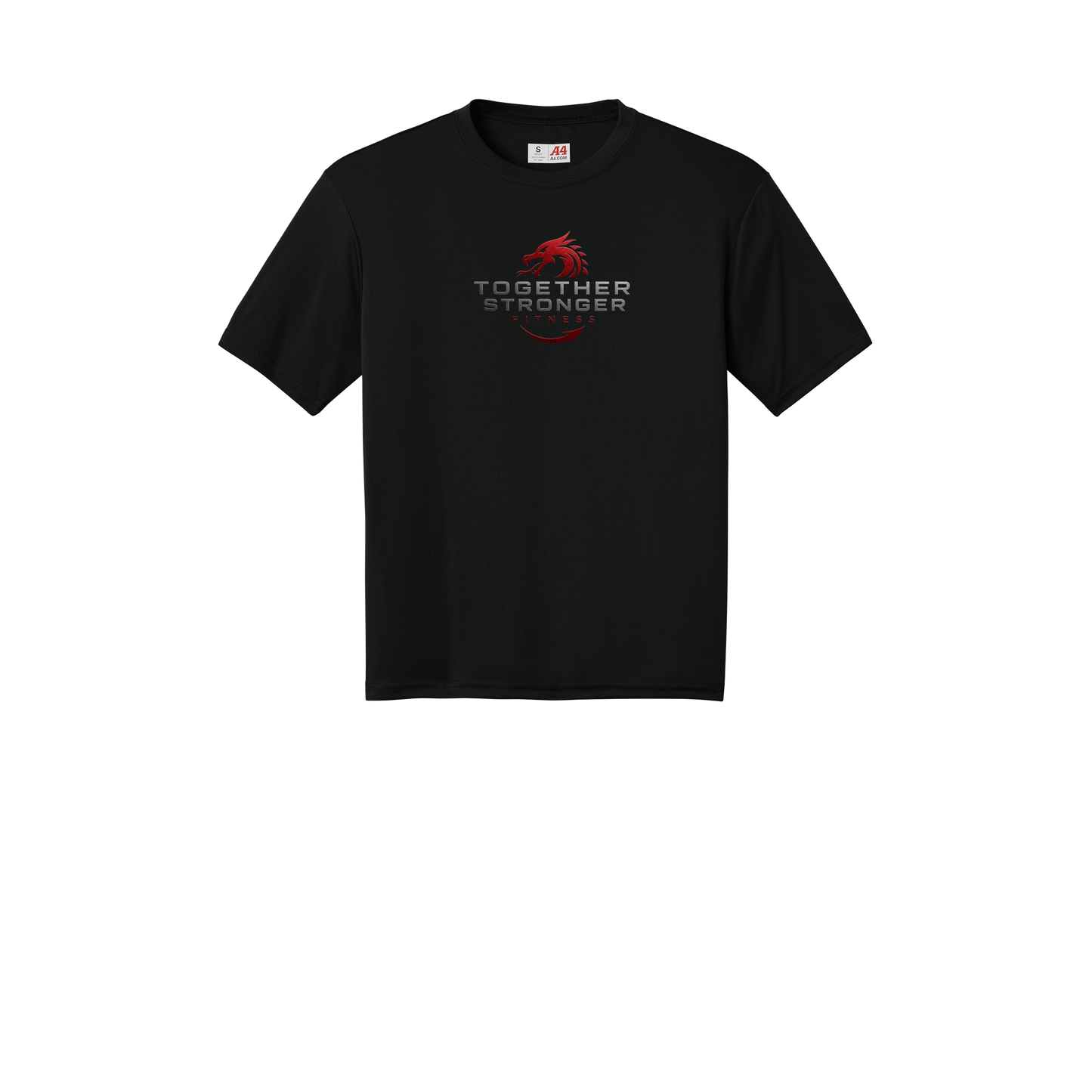 togetherstrongerfitness-a4-cooling-performance-tee-dtf-front-N3142-black-flat-front