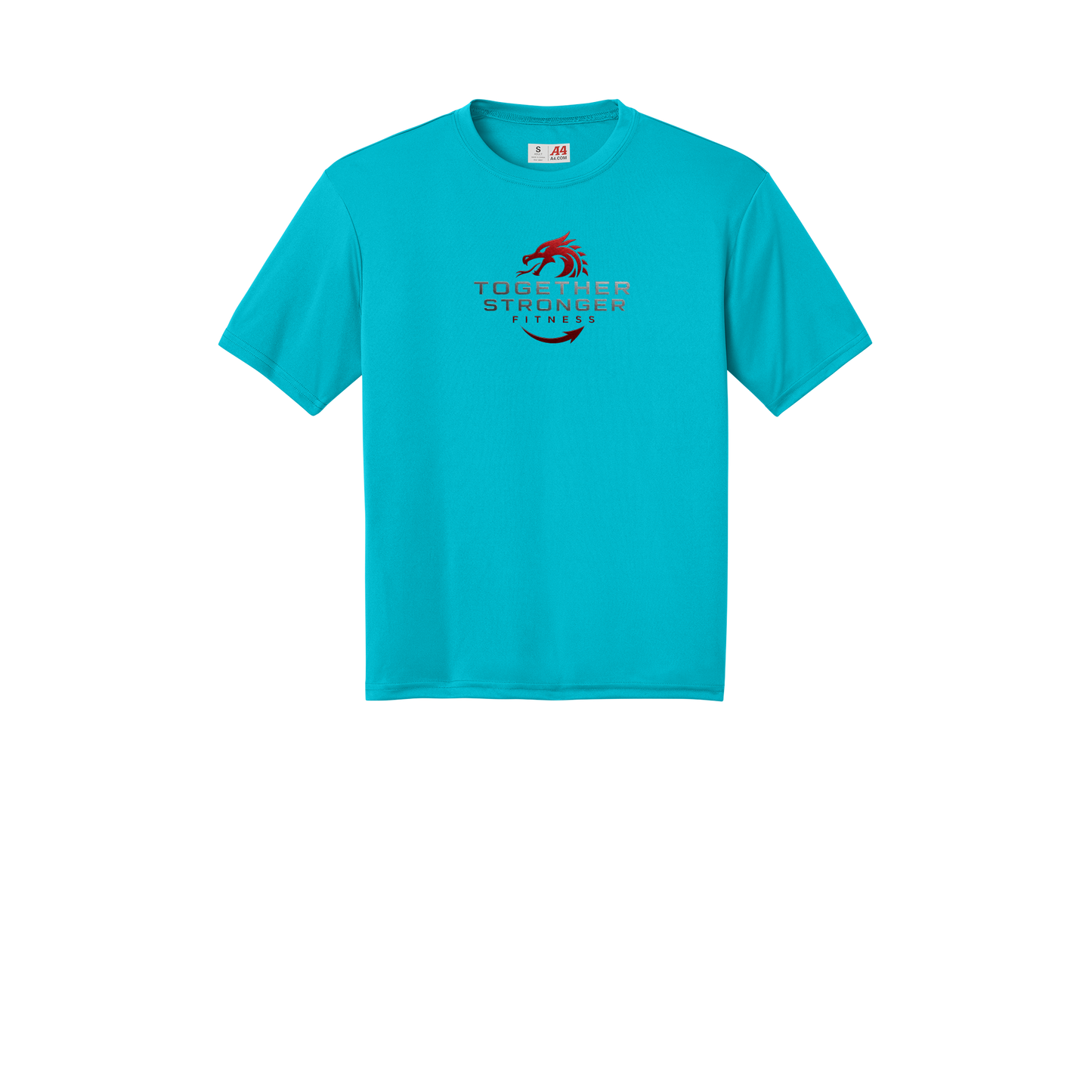 togetherstrongerfitness-a4-cooling-performance-tee-dtf-front-N3142-electricblue-flat-front