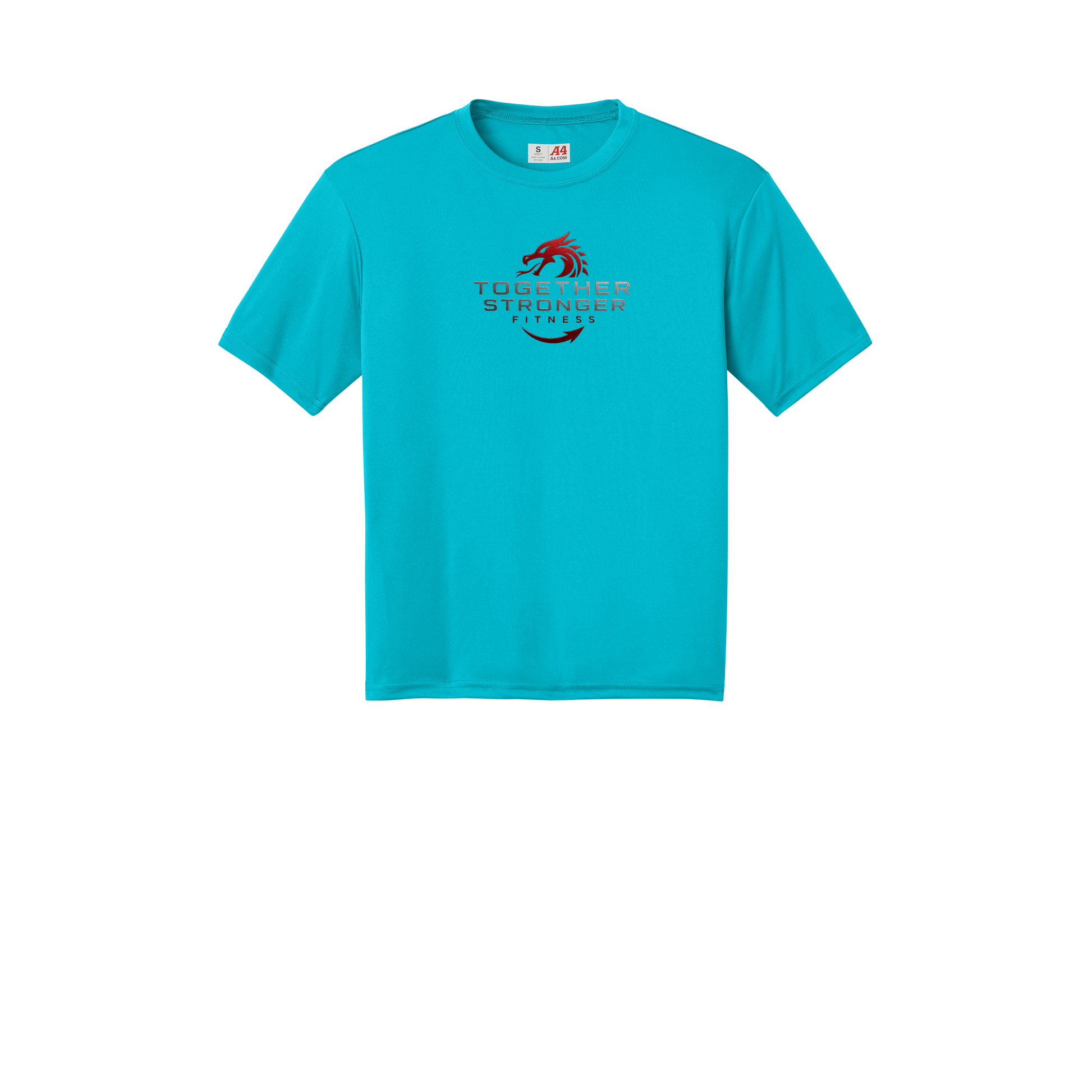 togetherstrongerfitness-a4-cooling-performance-tee-dtf-front-N3142-electricblue-flat-front