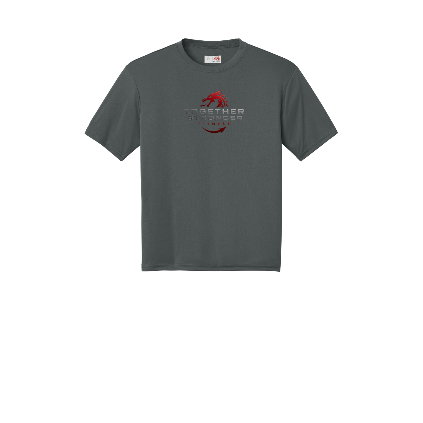 togetherstrongerfitness-a4-cooling-performance-tee-dtf-front-N3142-graphite-flat-front