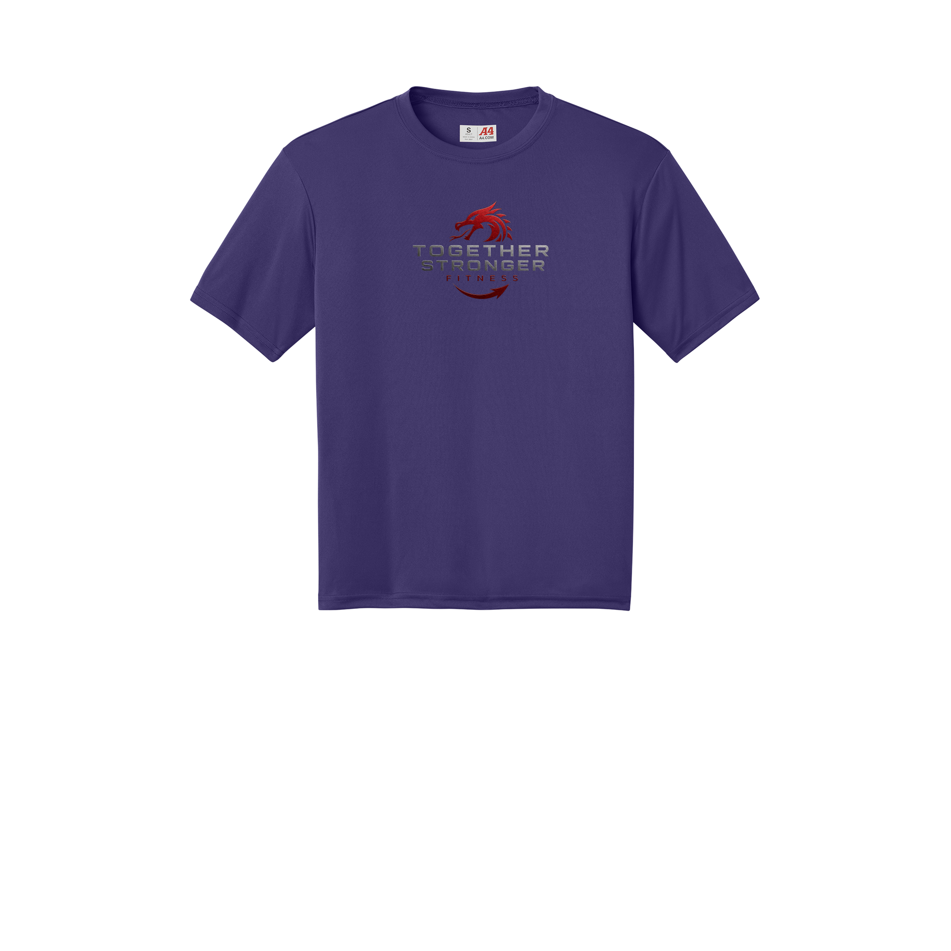 togetherstrongerfitness-a4-cooling-performance-tee-dtf-front-N3142-purple-flat-front