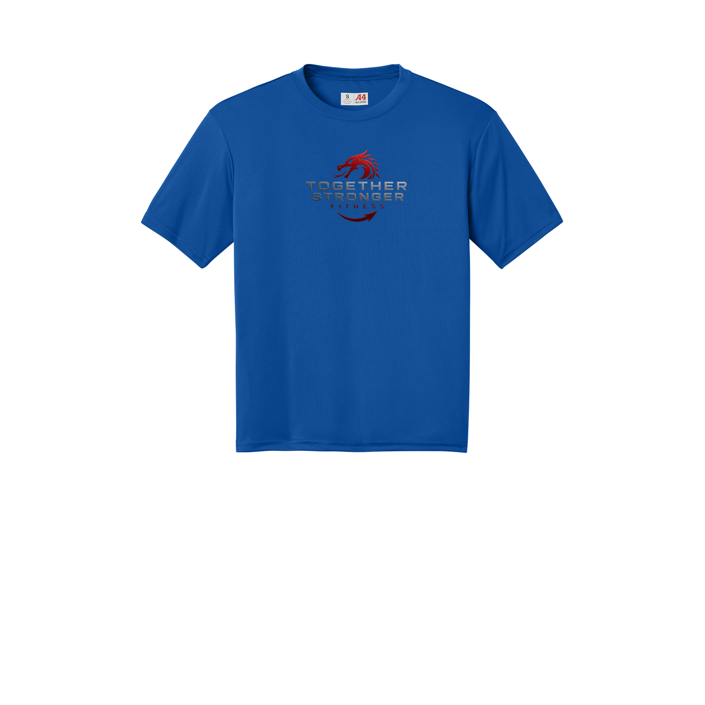 togetherstrongerfitness-a4-cooling-performance-tee-dtf-front-N3142-royal-flat-front