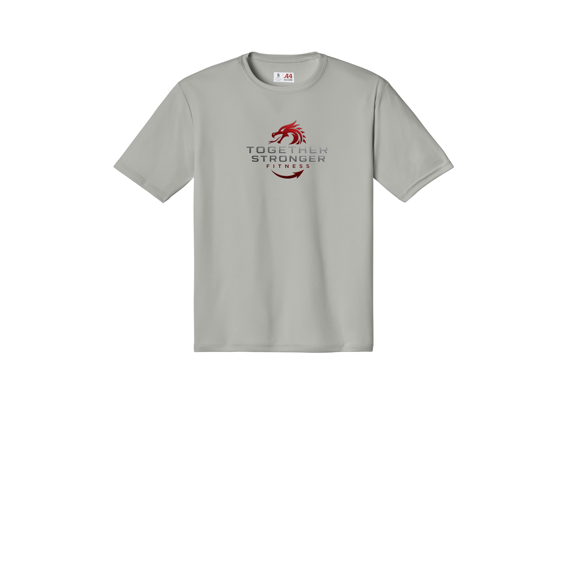 togetherstrongerfitness-a4-cooling-performance-tee-dtf-front-N3142-silver-flat-front