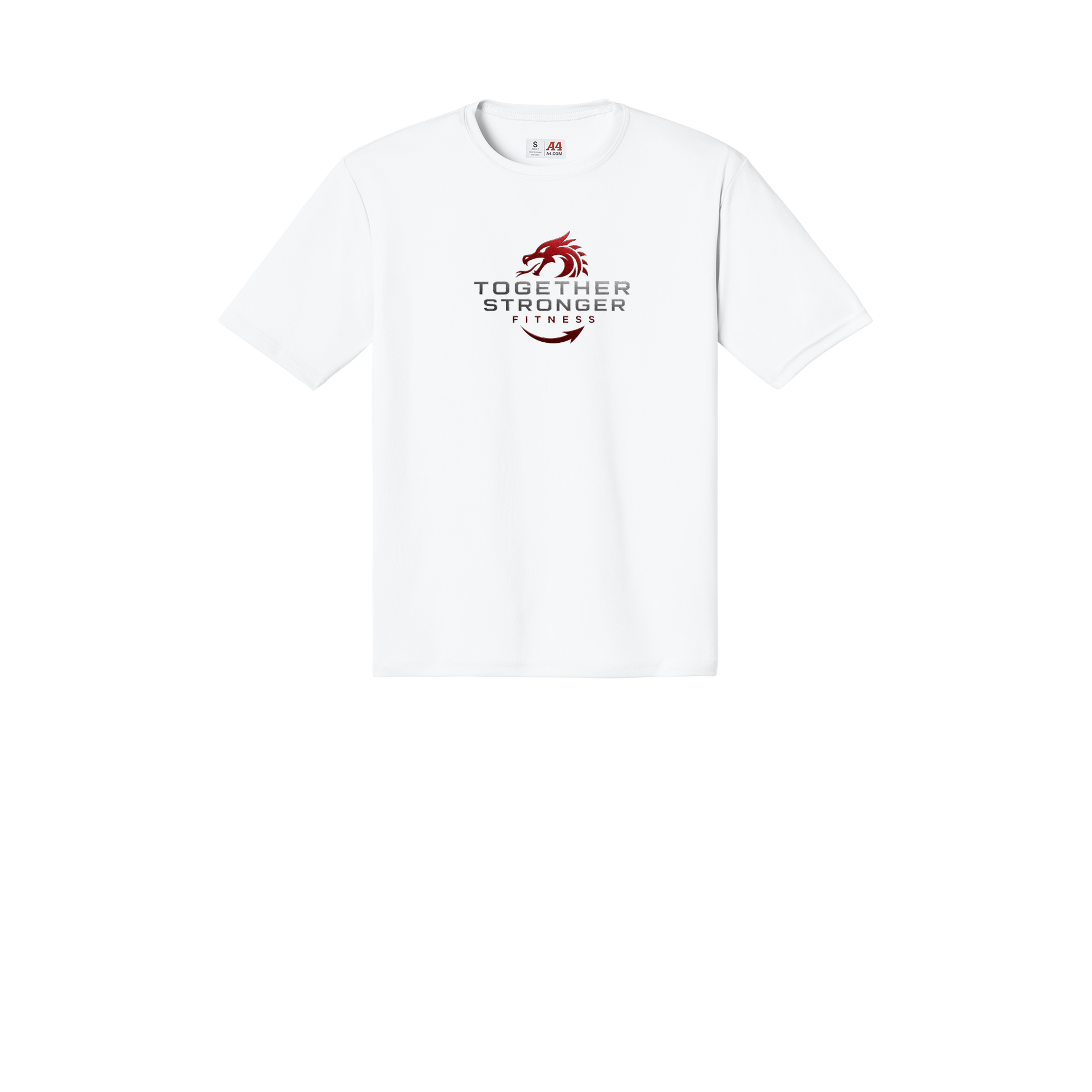 togetherstrongerfitness-a4-cooling-performance-tee-dtf-front-N3142-white-flat-front