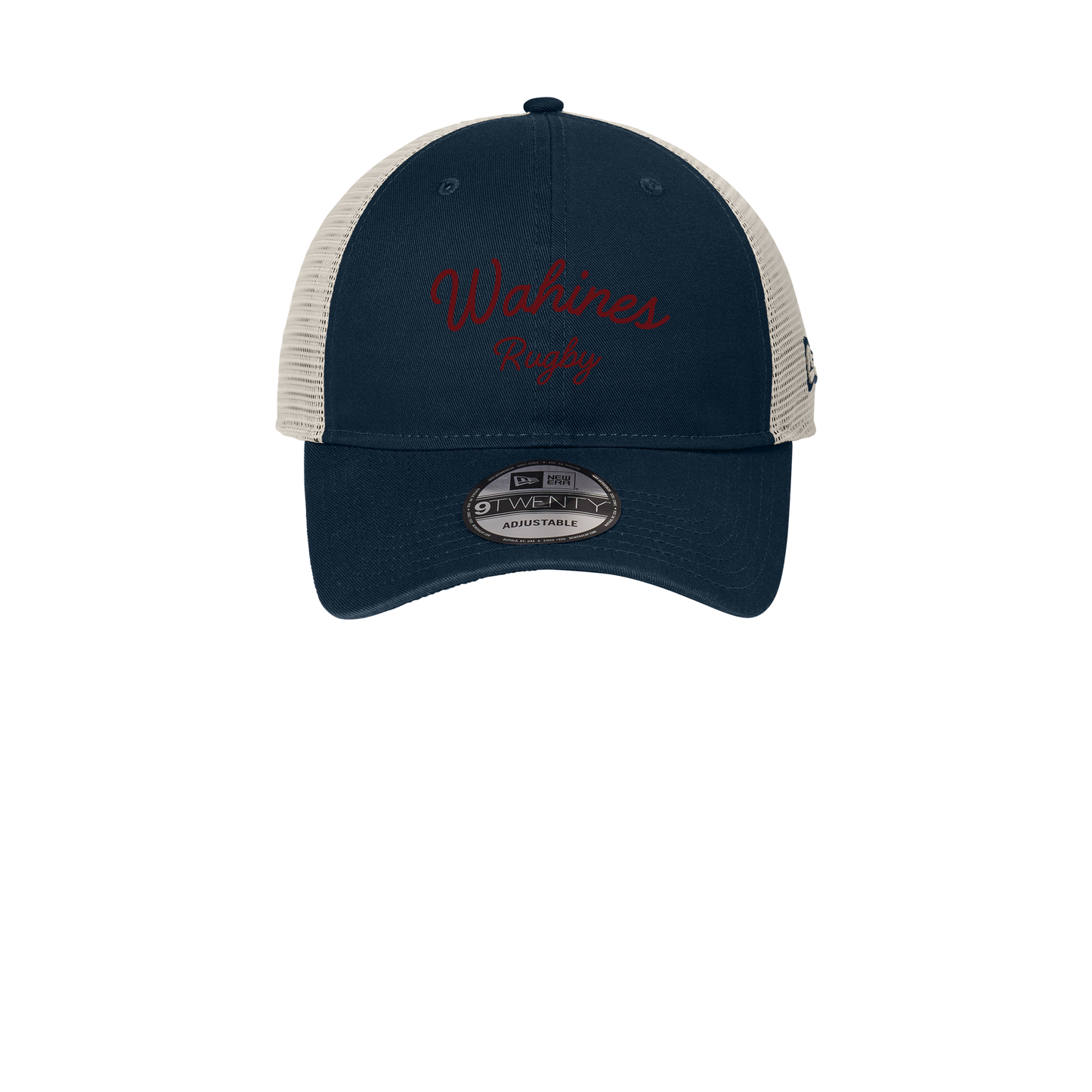 wahines-new-era-9twnety-unstructured-mesh-snapback-cap-embroidery-capfront-NE215-deepnavystone-flat-front