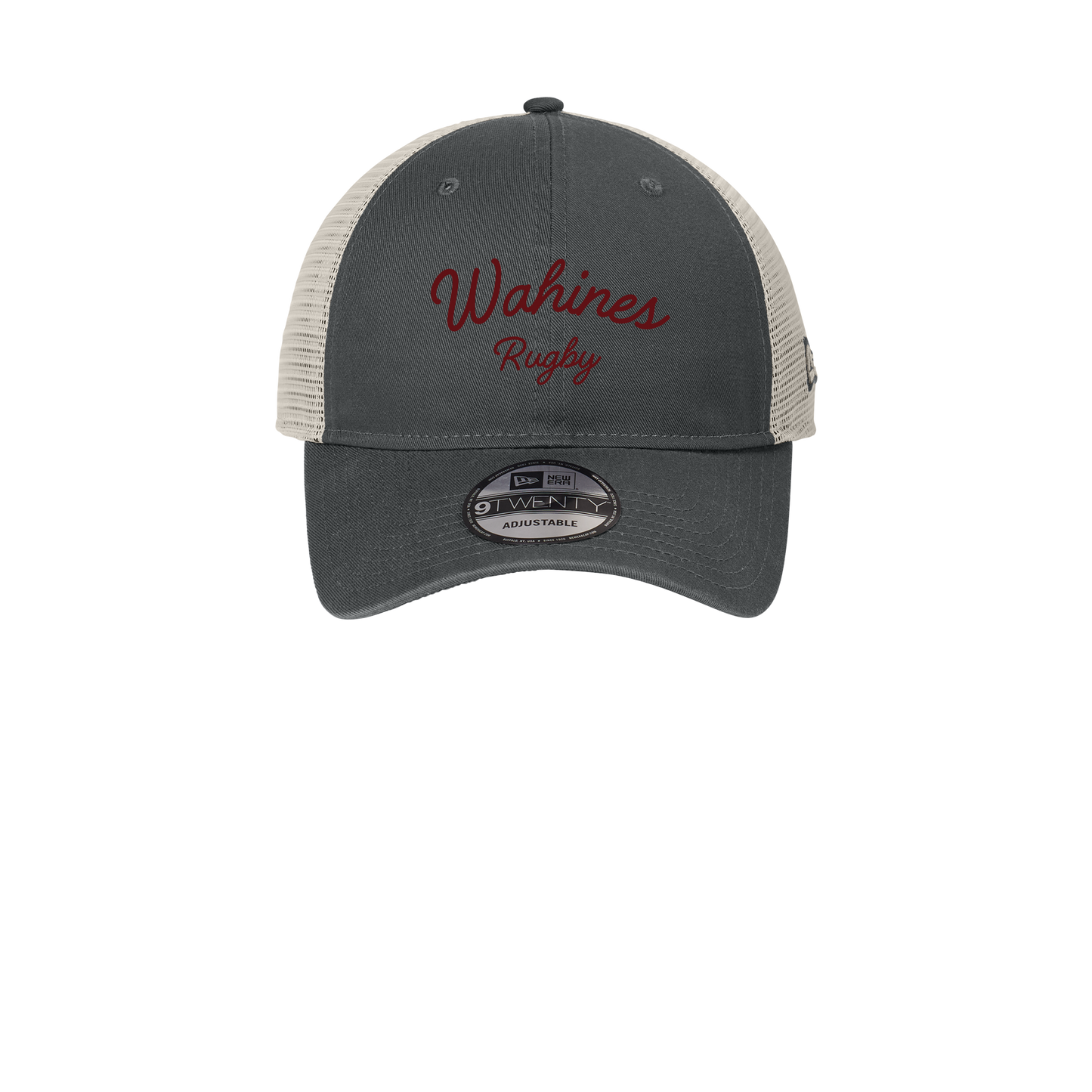 wahines-new-era-9twnety-unstructured-mesh-snapback-cap-embroidery-capfront-NE215-graphitestone-flat-front