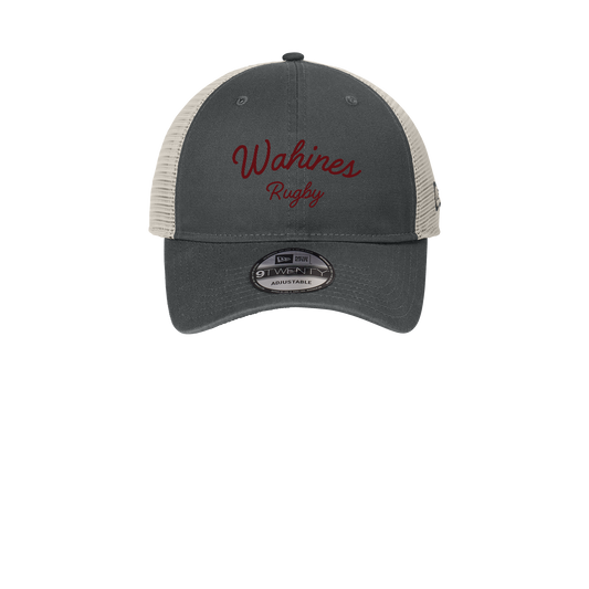 wahines-new-era-9twnety-unstructured-mesh-snapback-cap-embroidery-capfront-NE215-graphitestone-flat-front