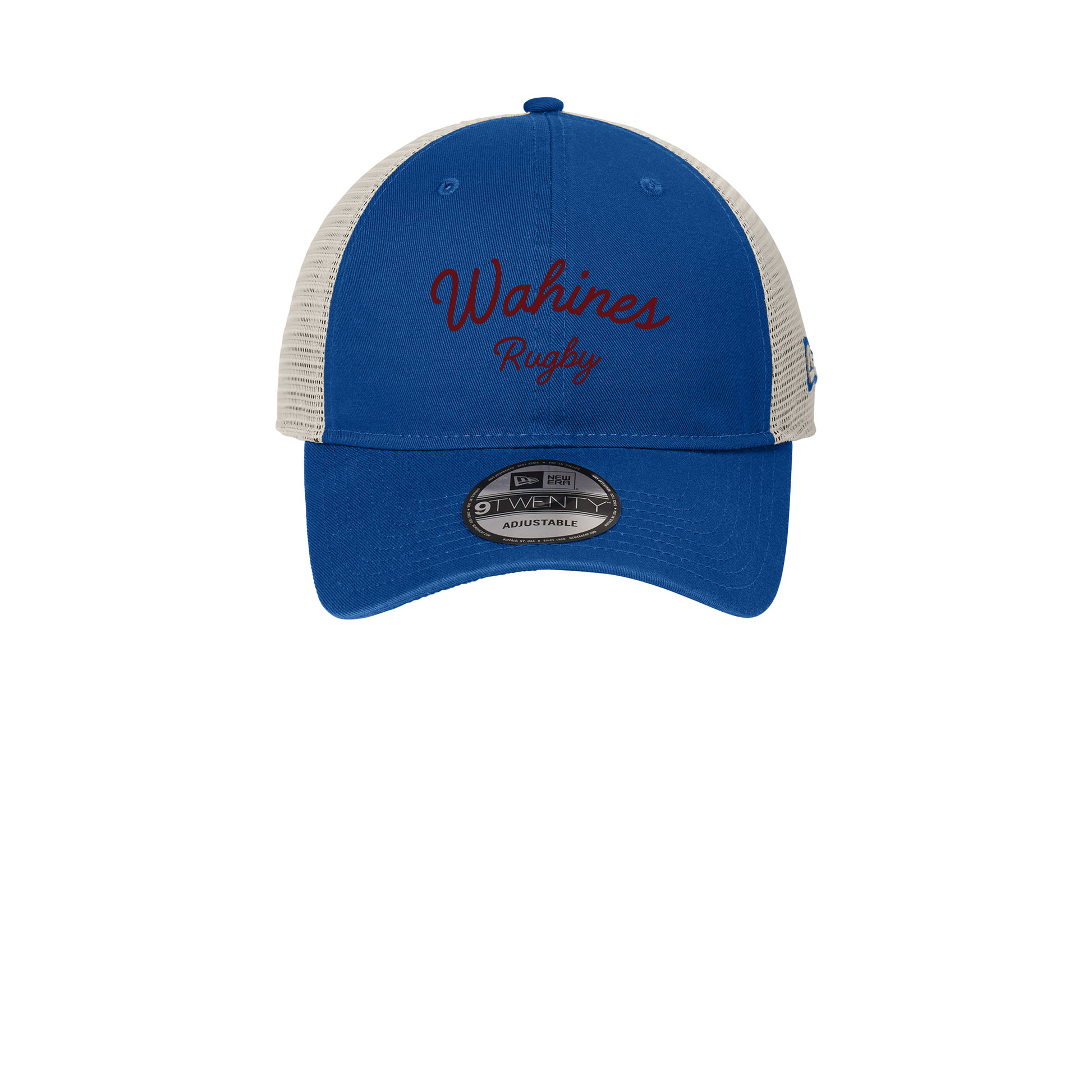 wahines-new-era-9twnety-unstructured-mesh-snapback-cap-embroidery-capfront-NE215-royalstone-flat-front