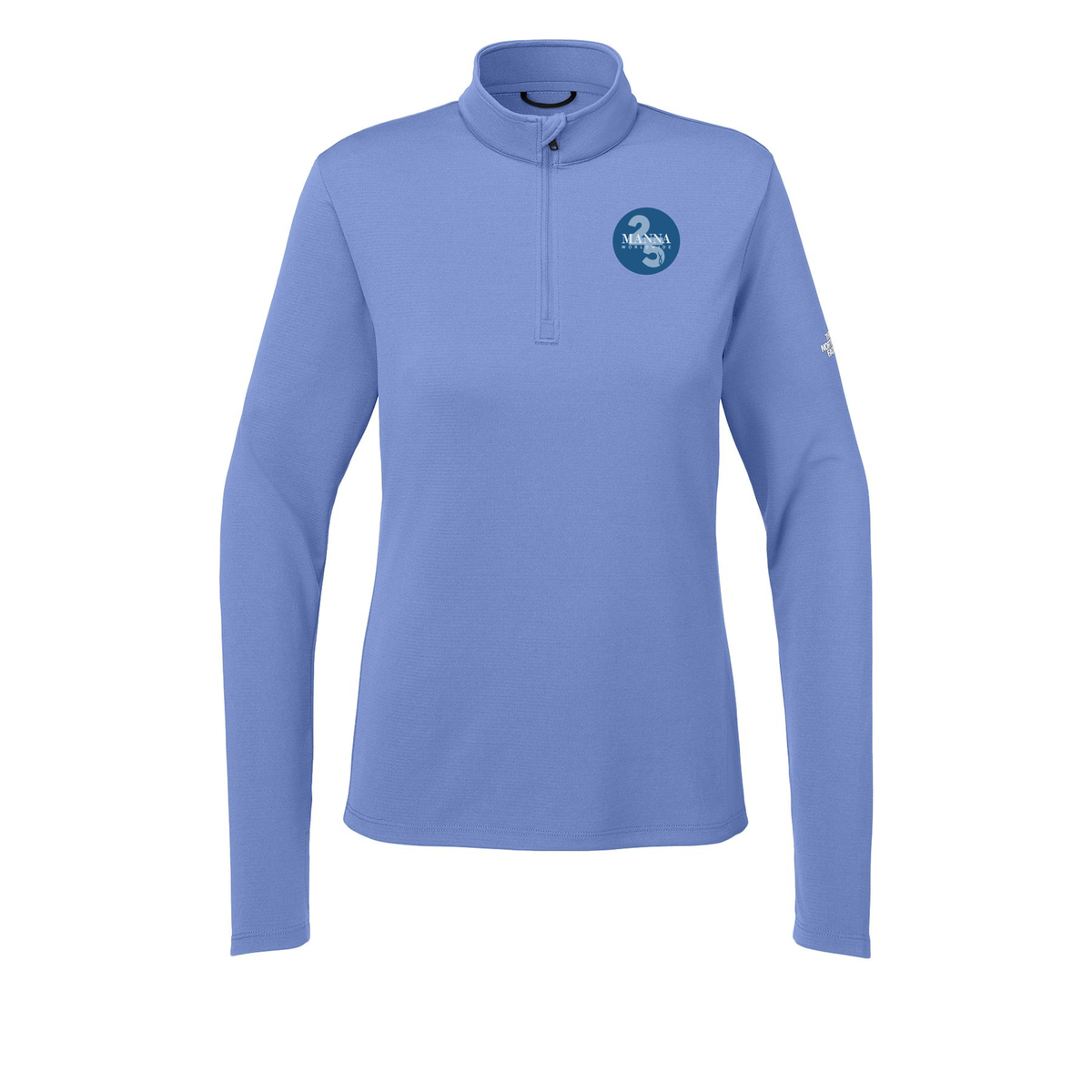 mannaworldwide-the-north-face-womens-ambition-14-zip-embroidery-leftchest-NF0A8ENQ-deepperiwinkle-flat-front