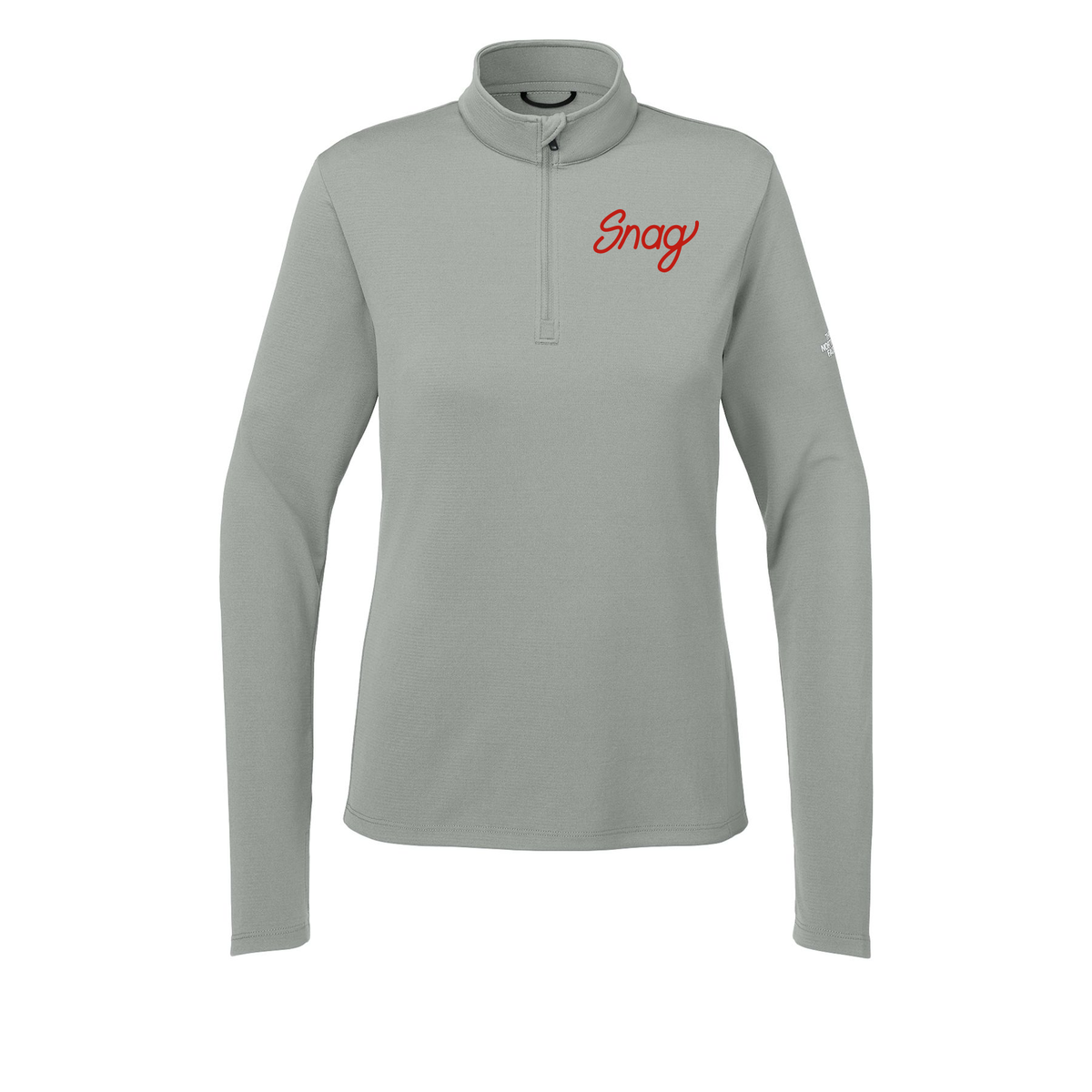 snagdelivery-the-north-face-womens-ambition-14-zip-embroidery-leftchest-NF0A8ENQ-meldgreyheather-flat-front